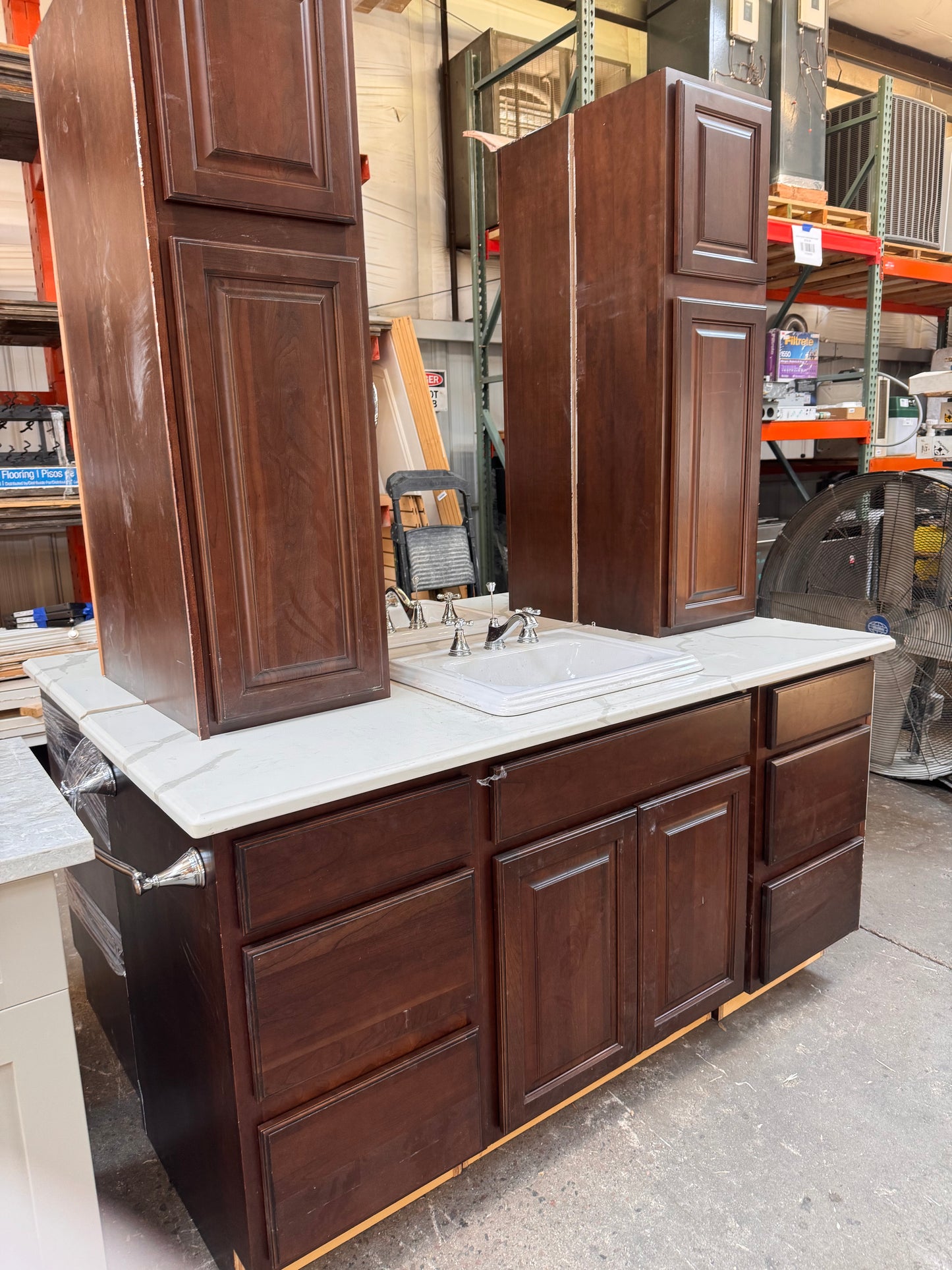 Reclaimed Single Bathroom Vanity Set, Espresso Finish
