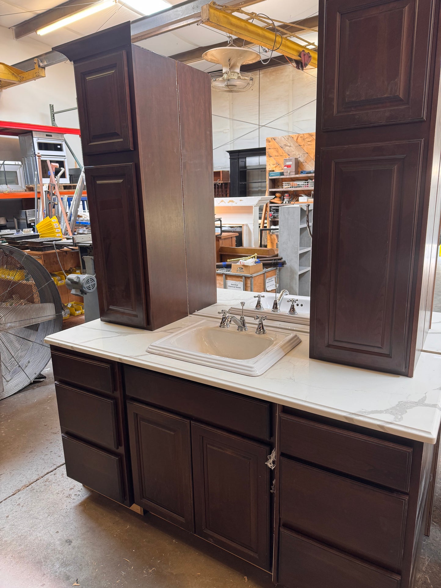 Reclaimed Single Bathroom Vanity Set, Espresso Finish