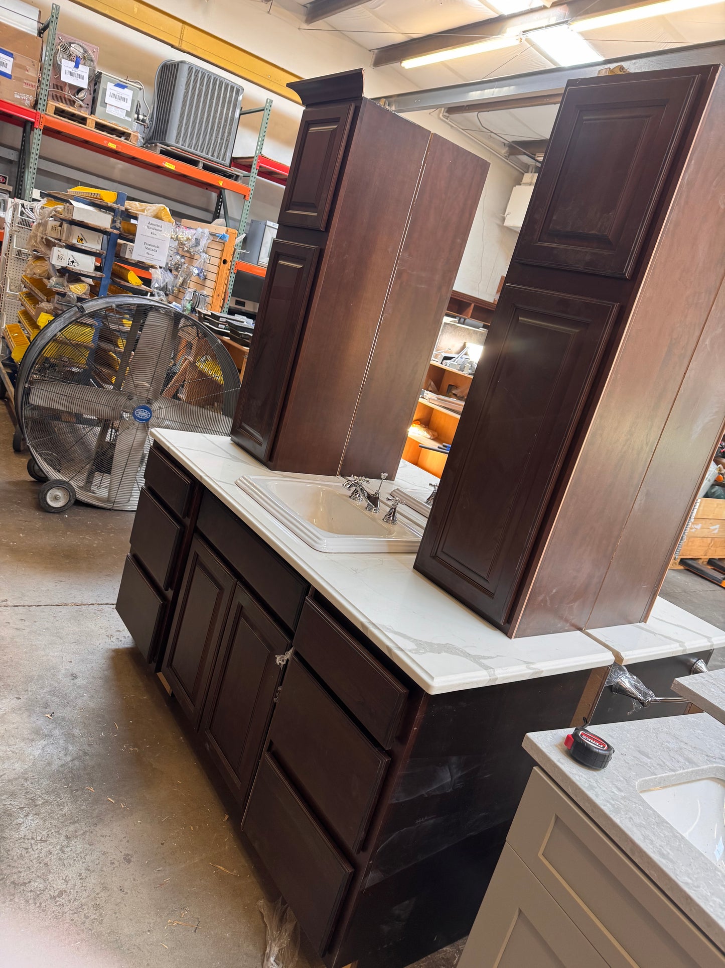 Reclaimed Single Bathroom Vanity Set, Espresso Finish