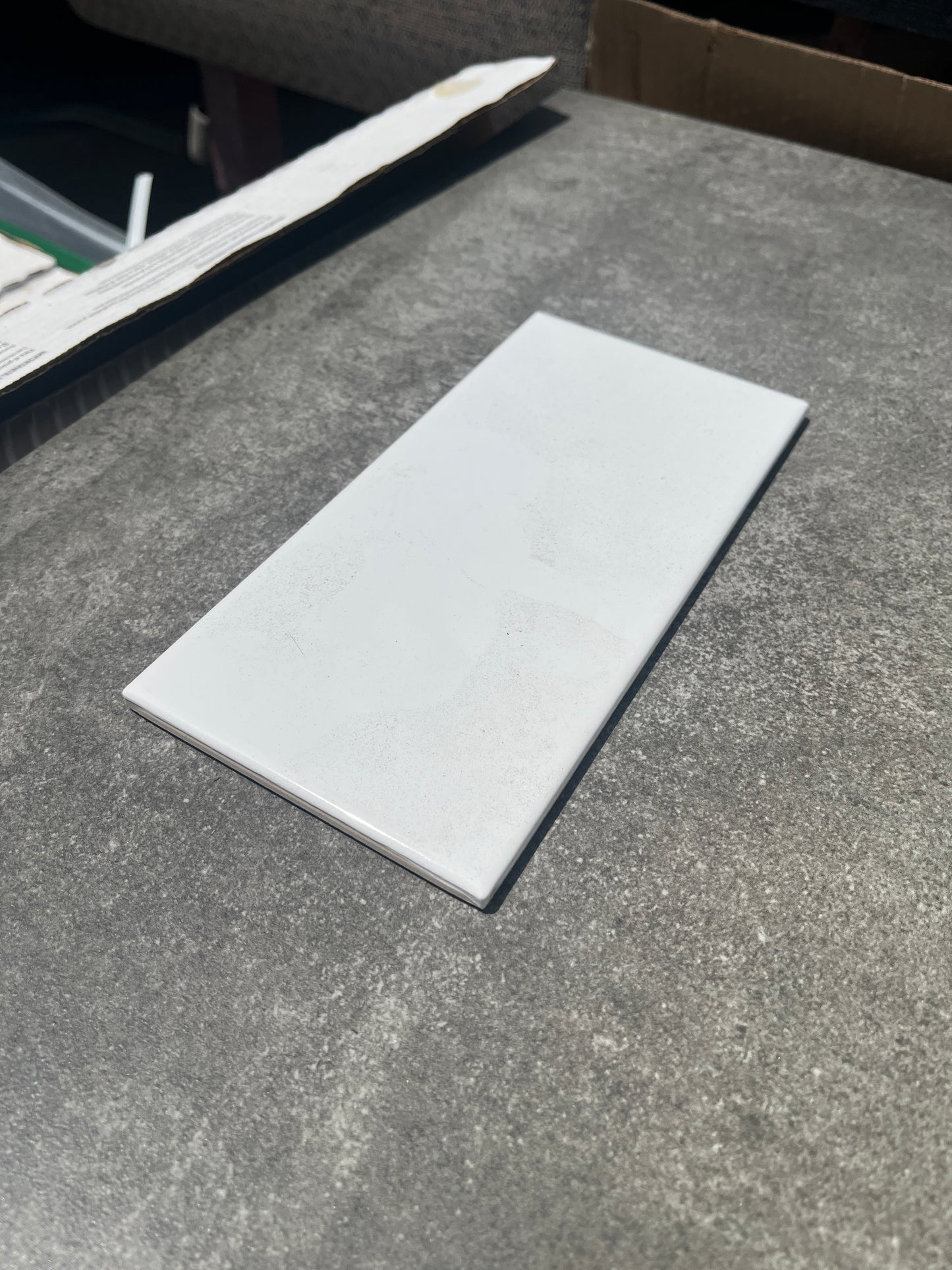 CE.SI. Talco Porcelain Tile, 4x8in, Glossy White, 109 sqft