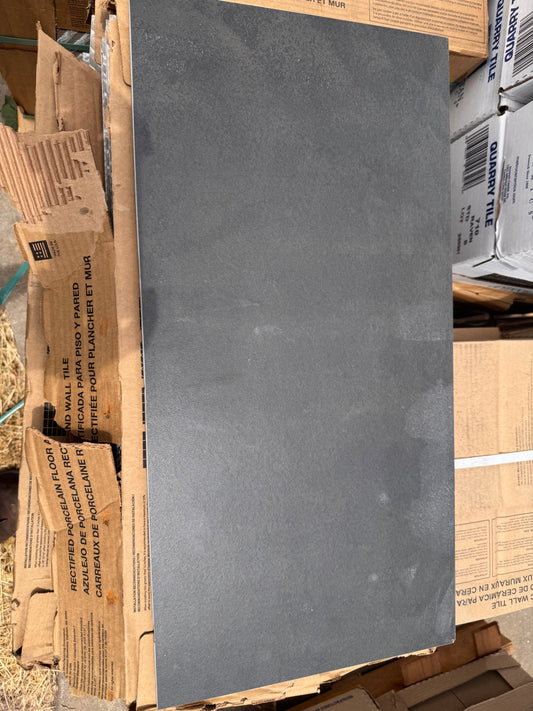 Dal-Tile Rectified Porcelain Tile, 12x24in, Dark Gray Matte, 153 sqft
