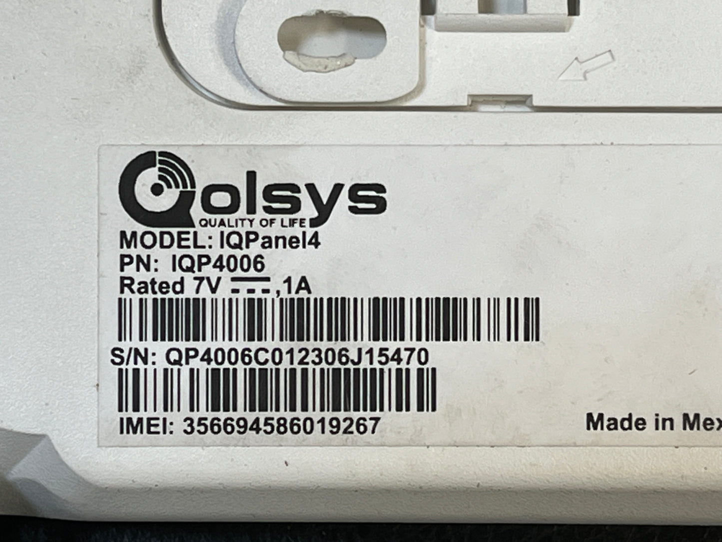 Qolsys IQPanel4 7in Touchscreen Security Control Panel