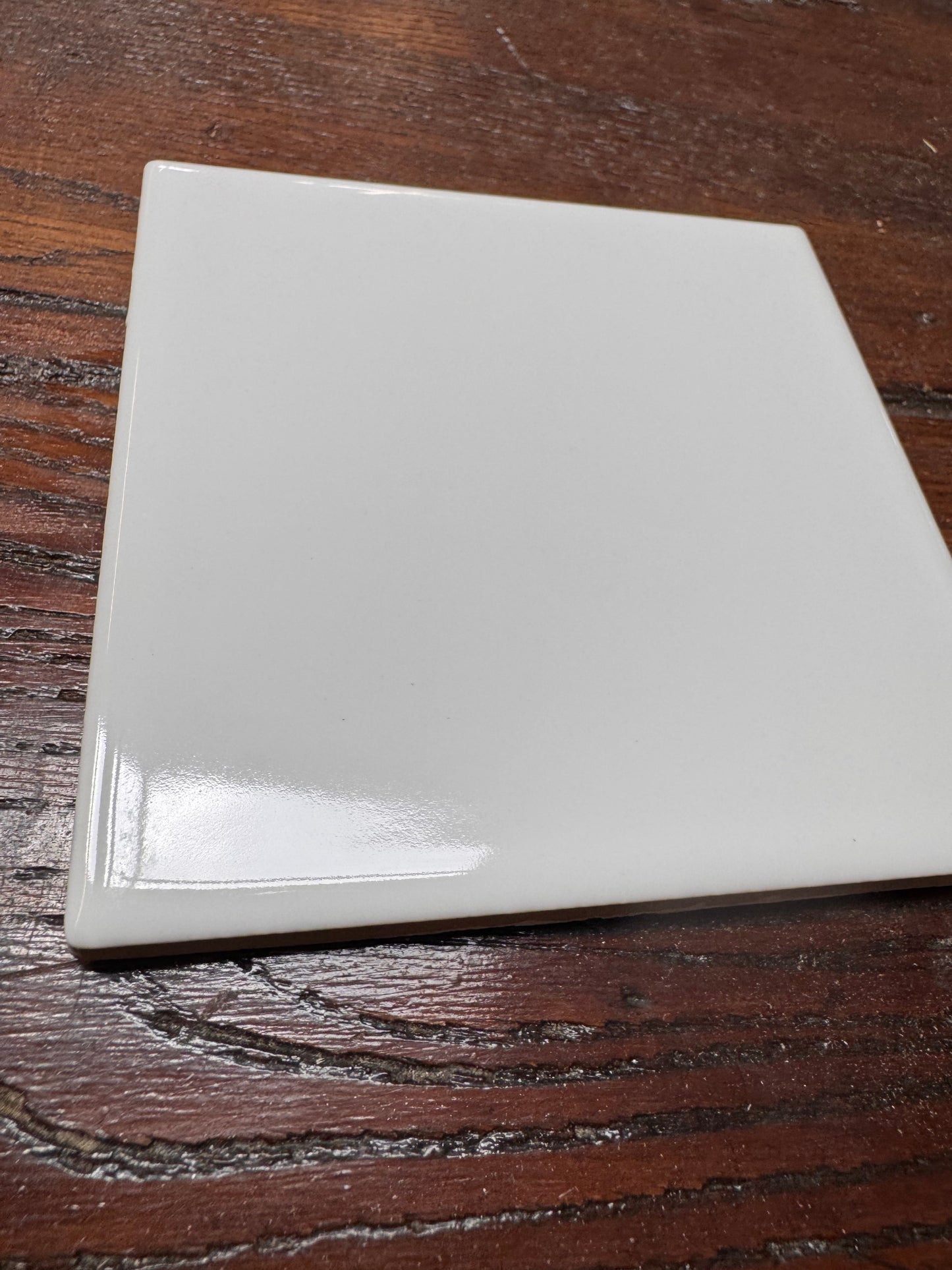 CE.SI. Porcelain Tile, 4x4in, Glossy White, 100 sqft