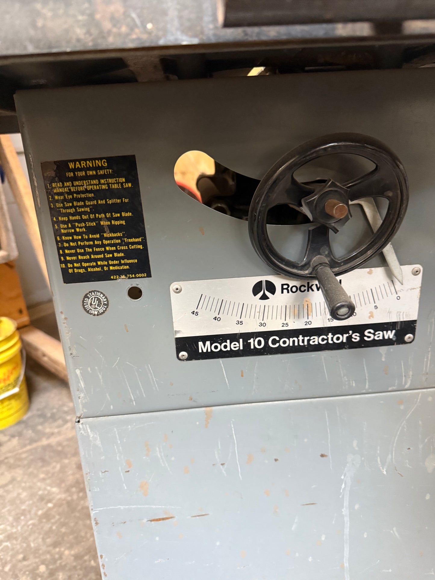 Rockwell Model 10 Contractor Table Saw [#E518.04]