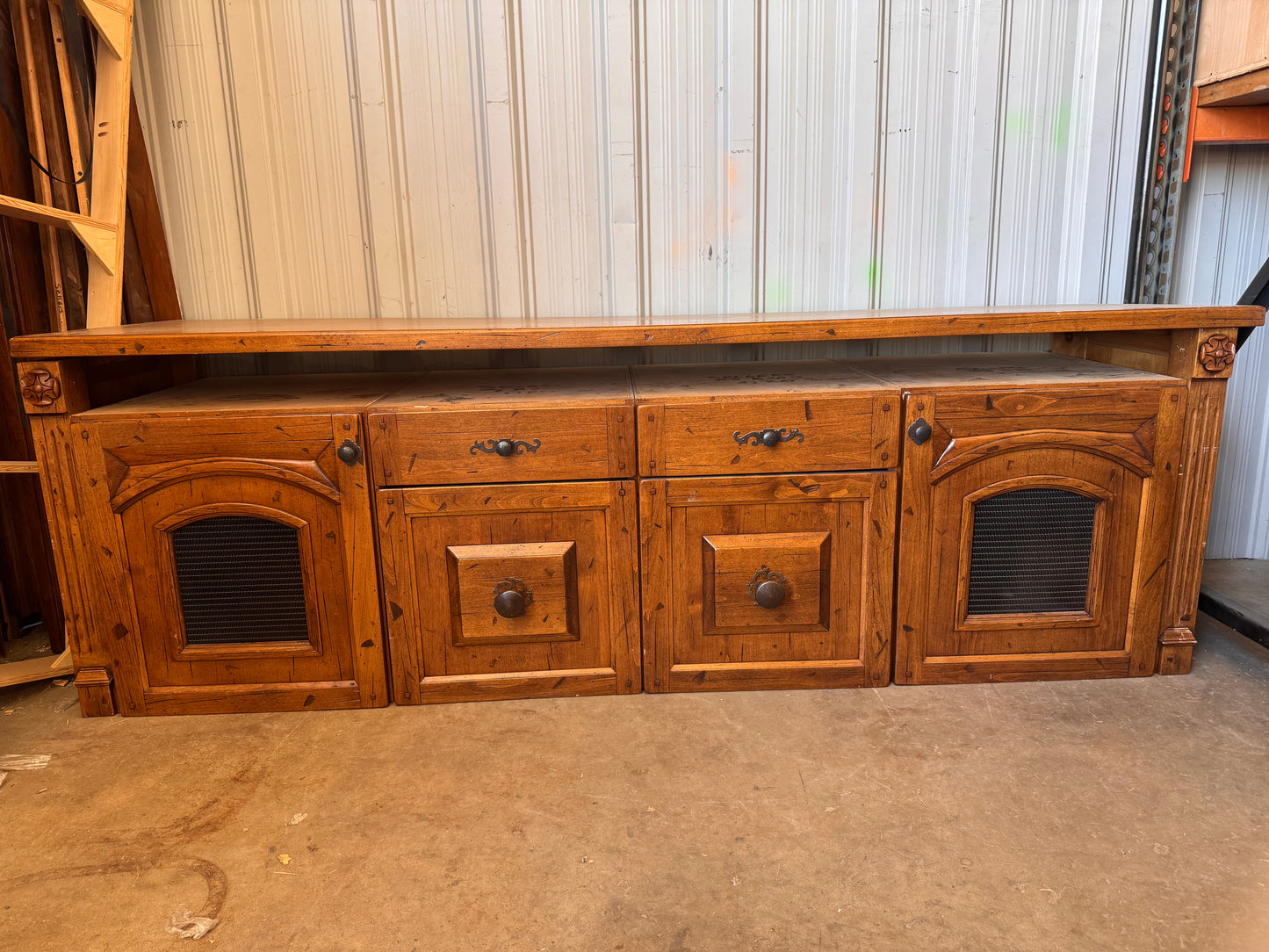 93in Entertainment Center, Wood Finish
