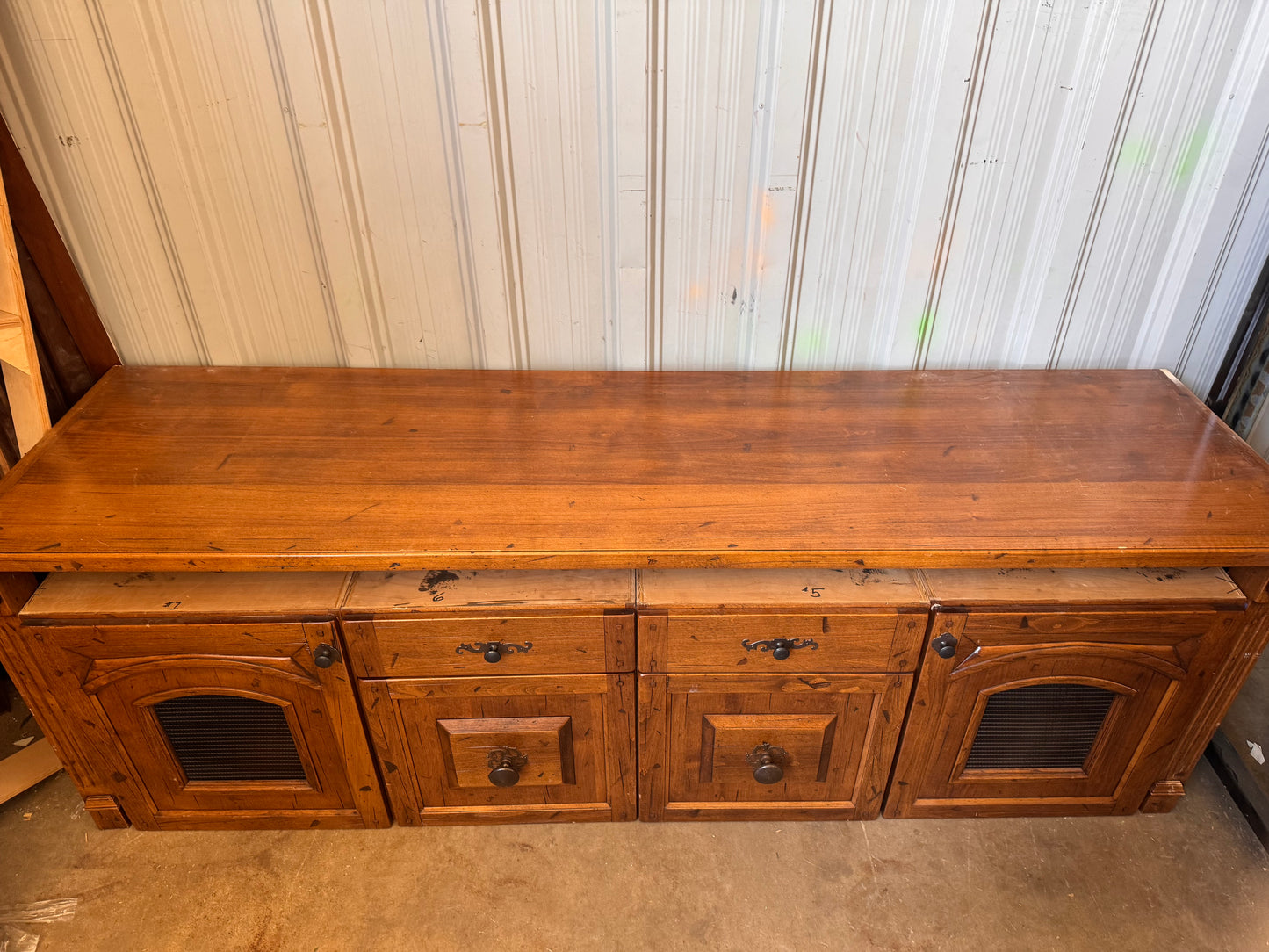 93in Entertainment Center, Wood Finish