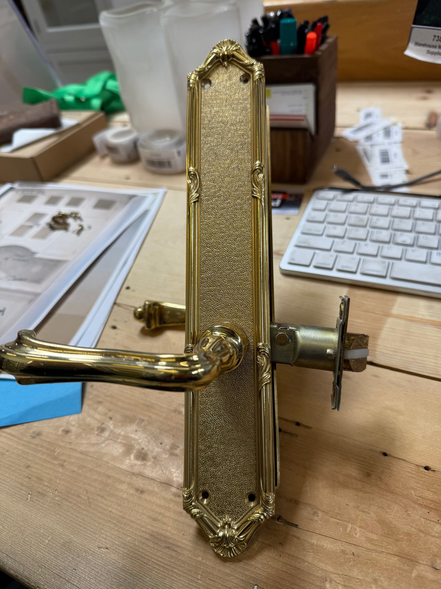 Baldwin Estate Passage Lever Set, Polished Brass [#E519.01]