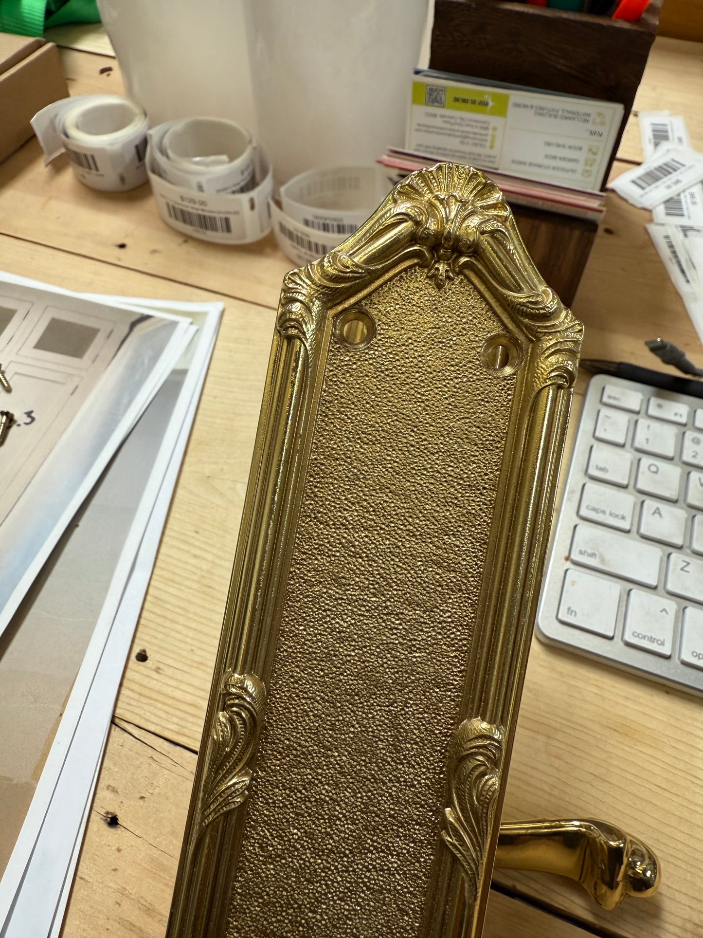 Baldwin Estate Passage Lever Set, Polished Brass [#E519.01]