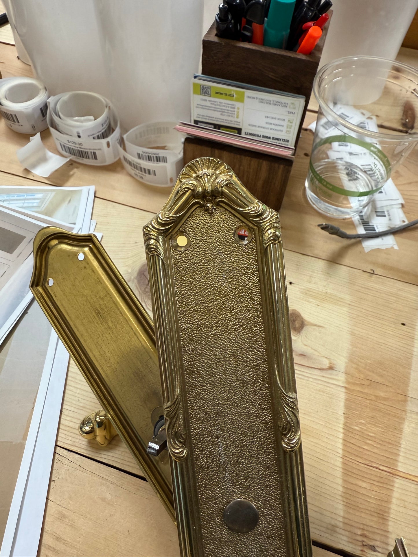 Baldwin Estate Privacy Lever Set, Polished Brass [#E519.02]