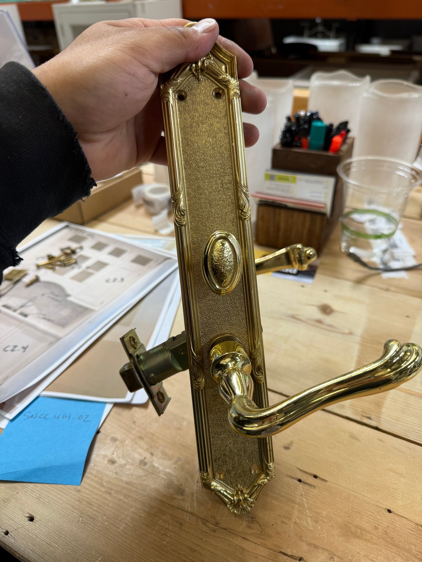 Baldwin Estate Privacy Lever Set, Polished Brass [#E519.02]