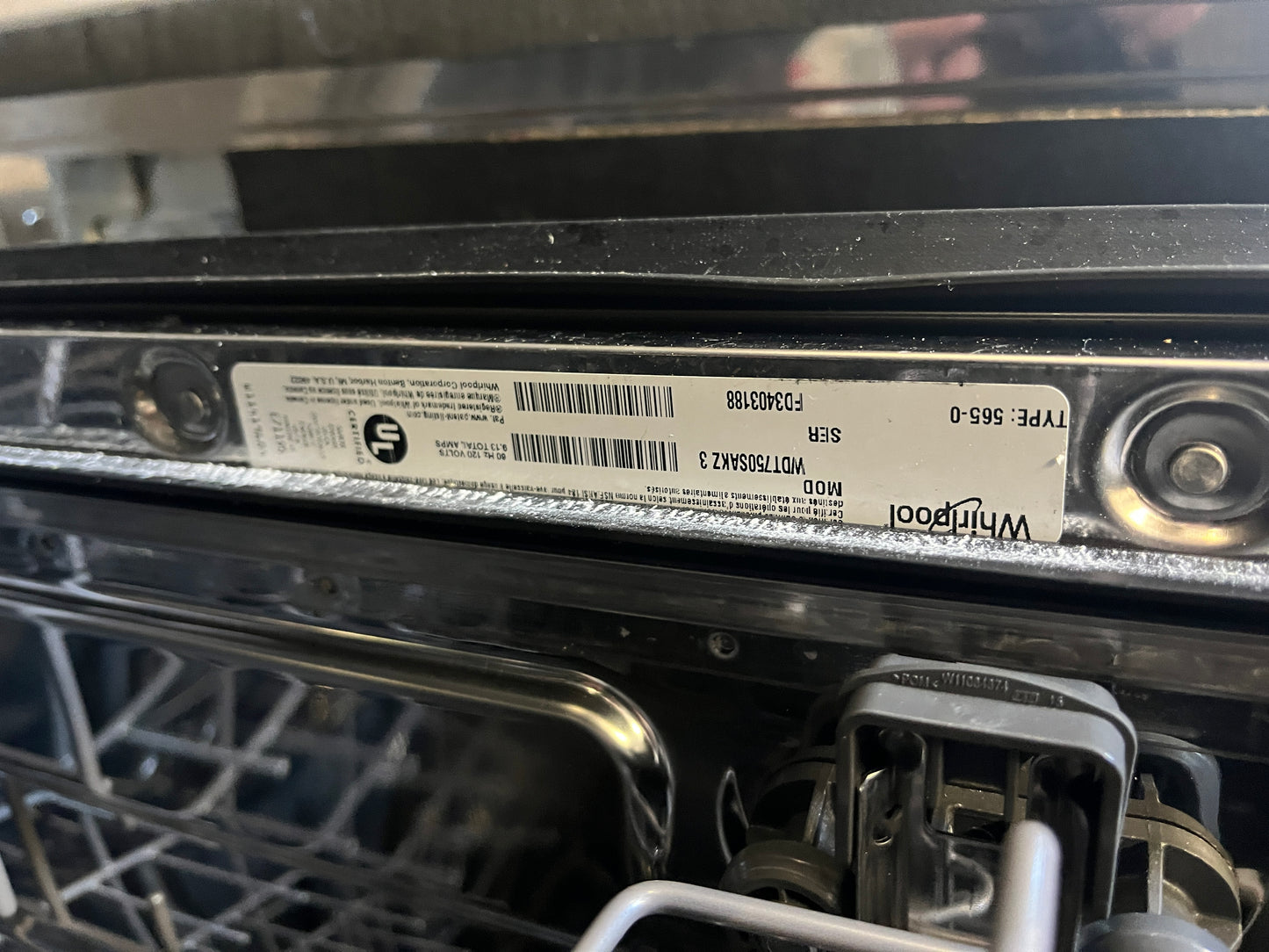 Whirlpool 24in Built-In Dishwasher, Fingerprint Resistant Stainless Steel