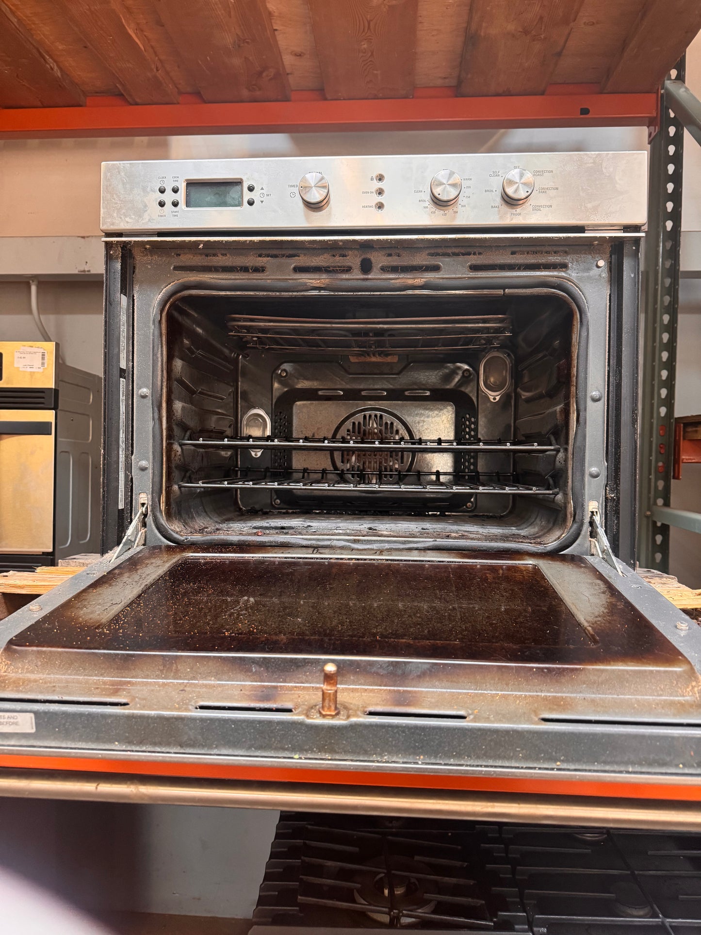 30in Reclaimed GE Monogram Single Wall Oven, Stainless Steel