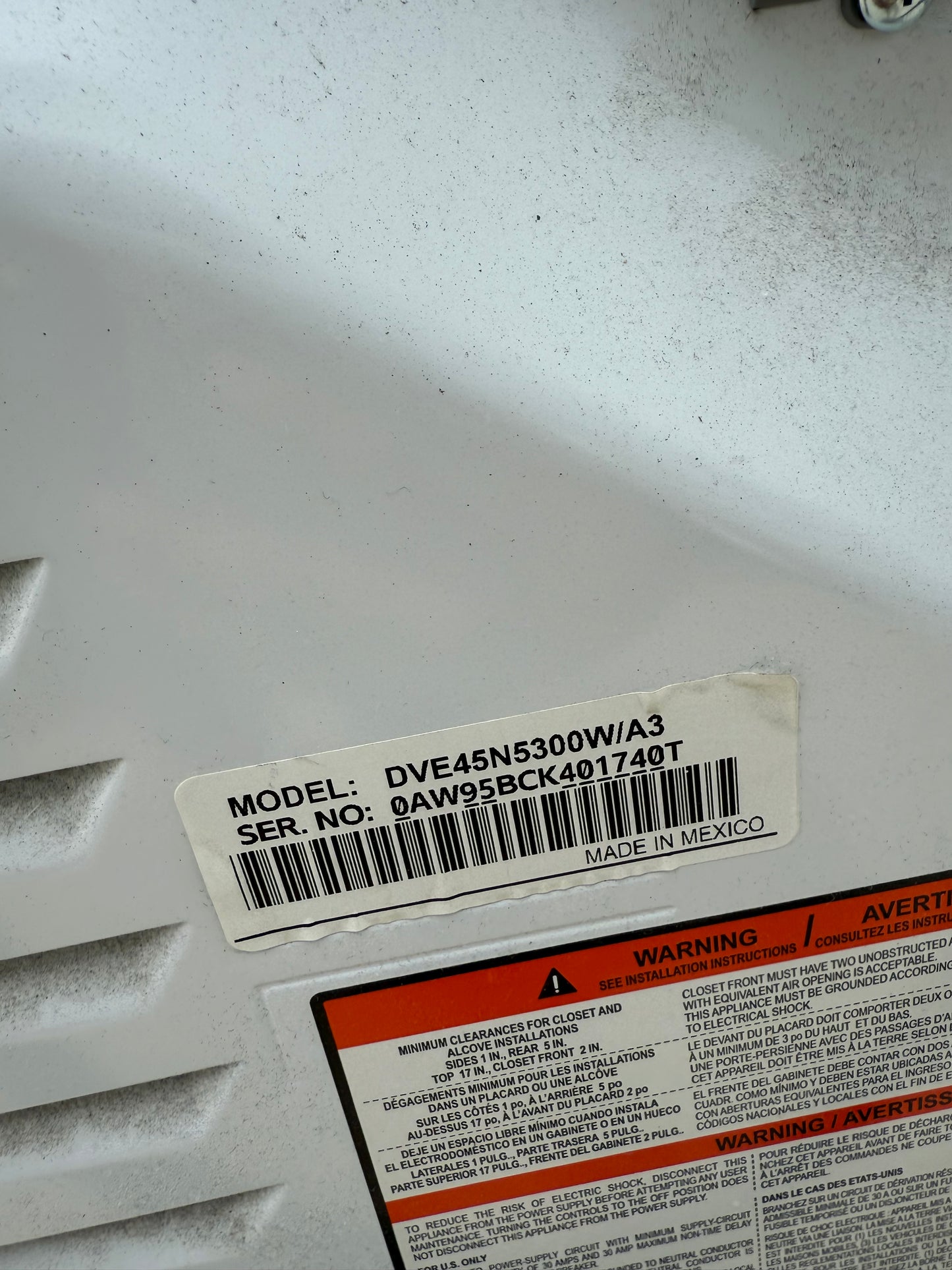 Samsung MultiSteam Electric Dryer [#E527.01]