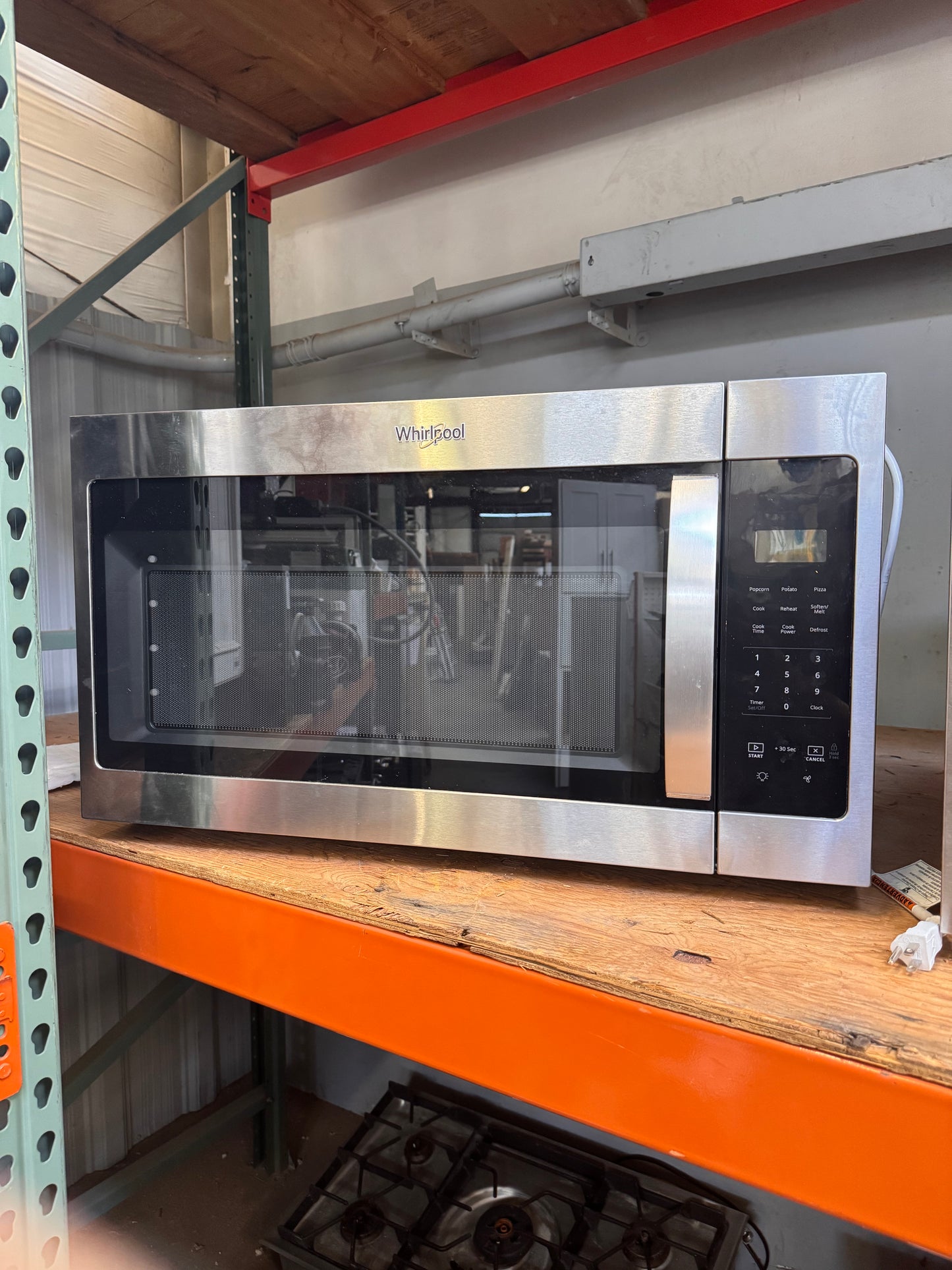 30in Reclaimed Whirlpool Over-the-Range Microwave, Stainless Steel, Only 3 years old