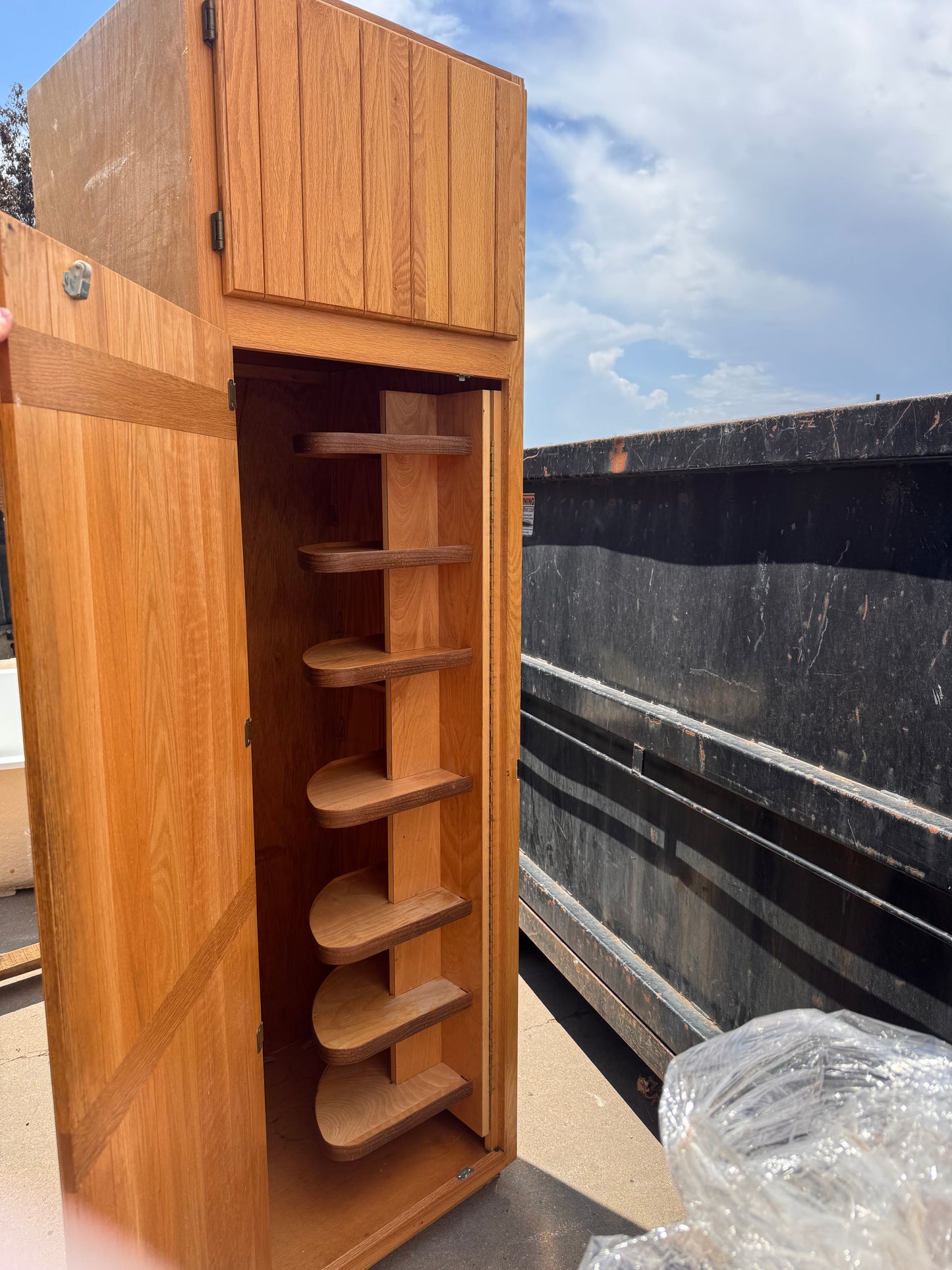 Complete Kitchen Cabinet Set, Natural Wood Finish