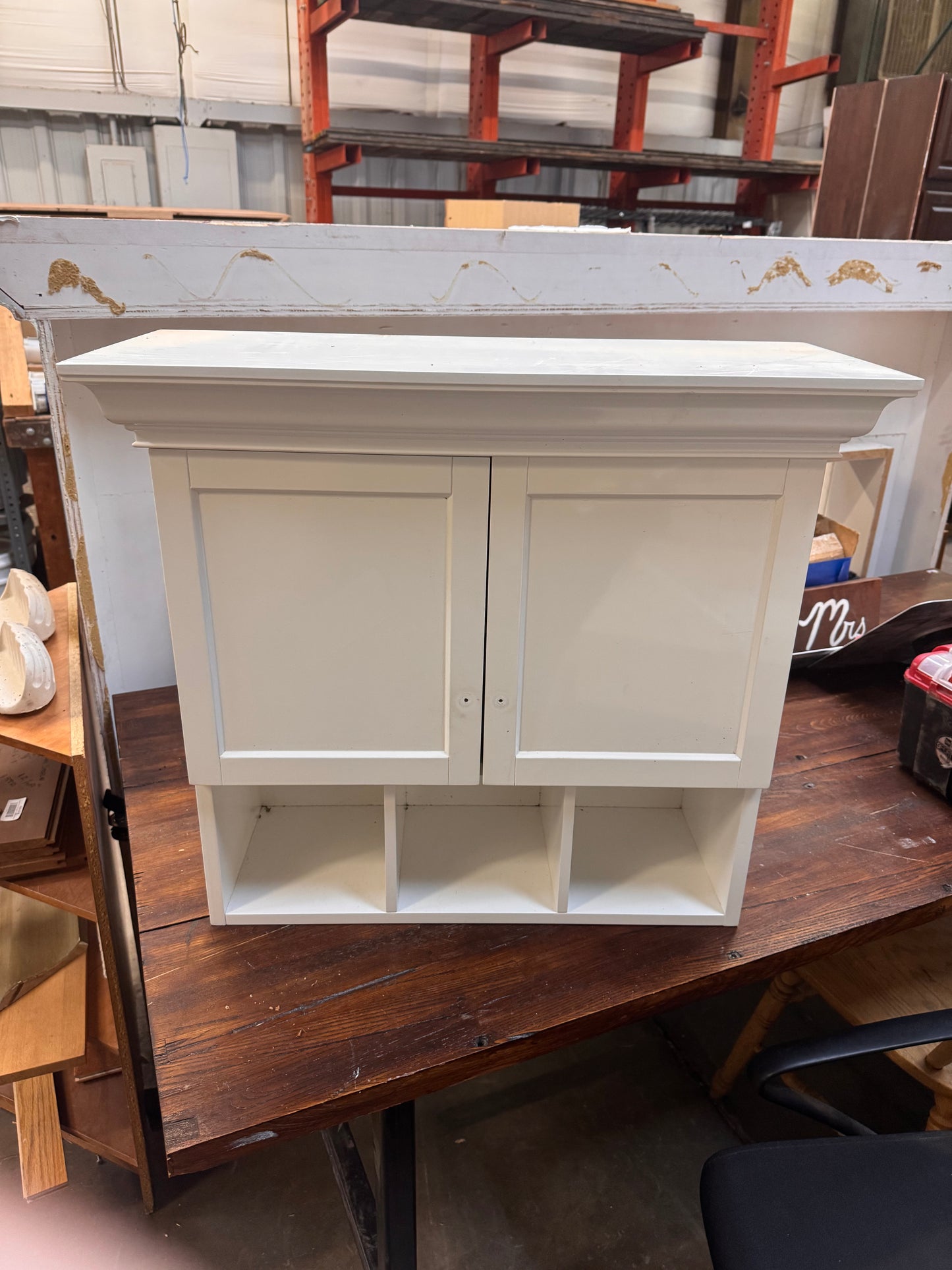 24in Medicine Cabinet, White Painted Finish