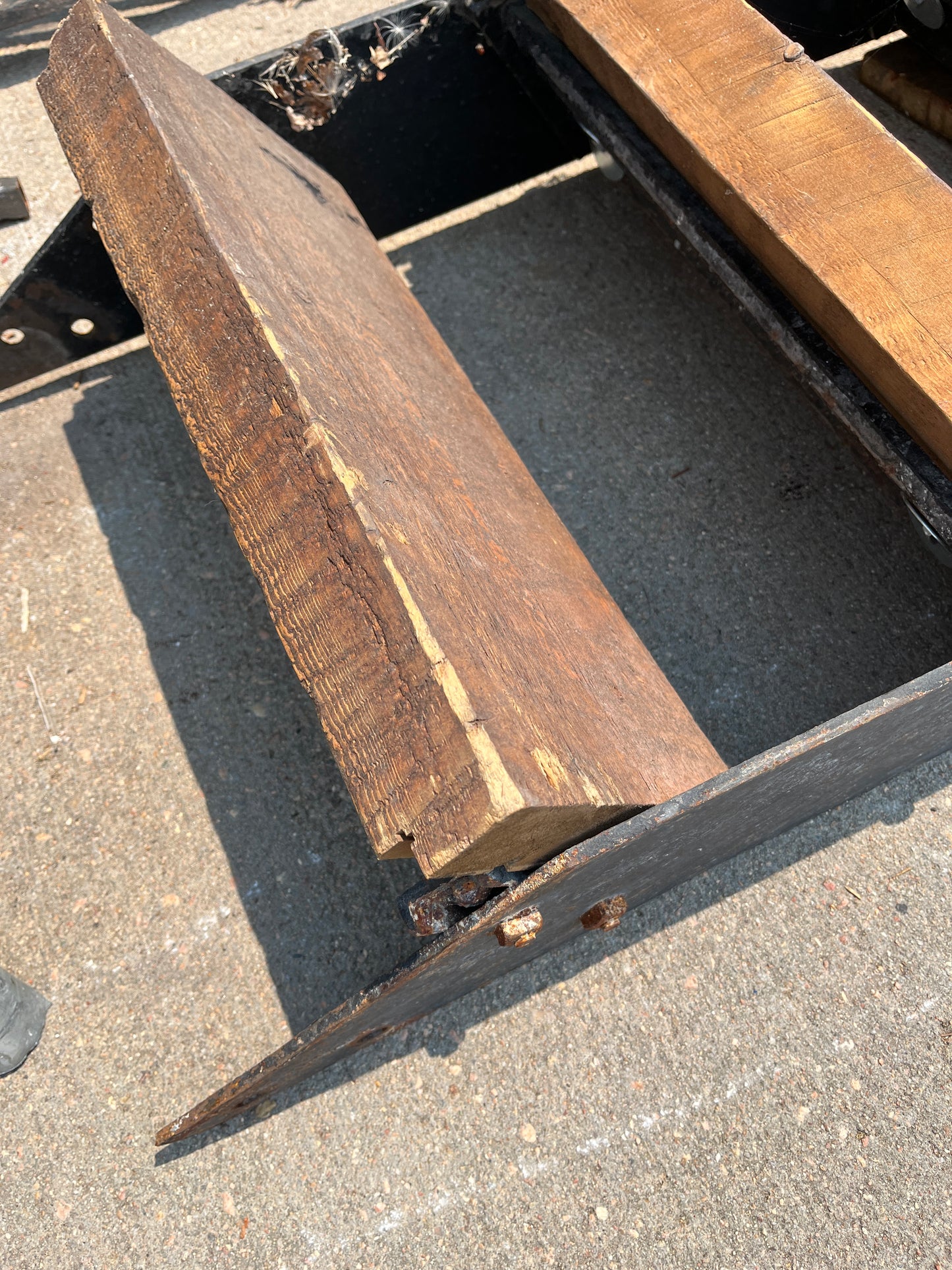 11 Step Douglas Fir Staircase, Steel Stringers