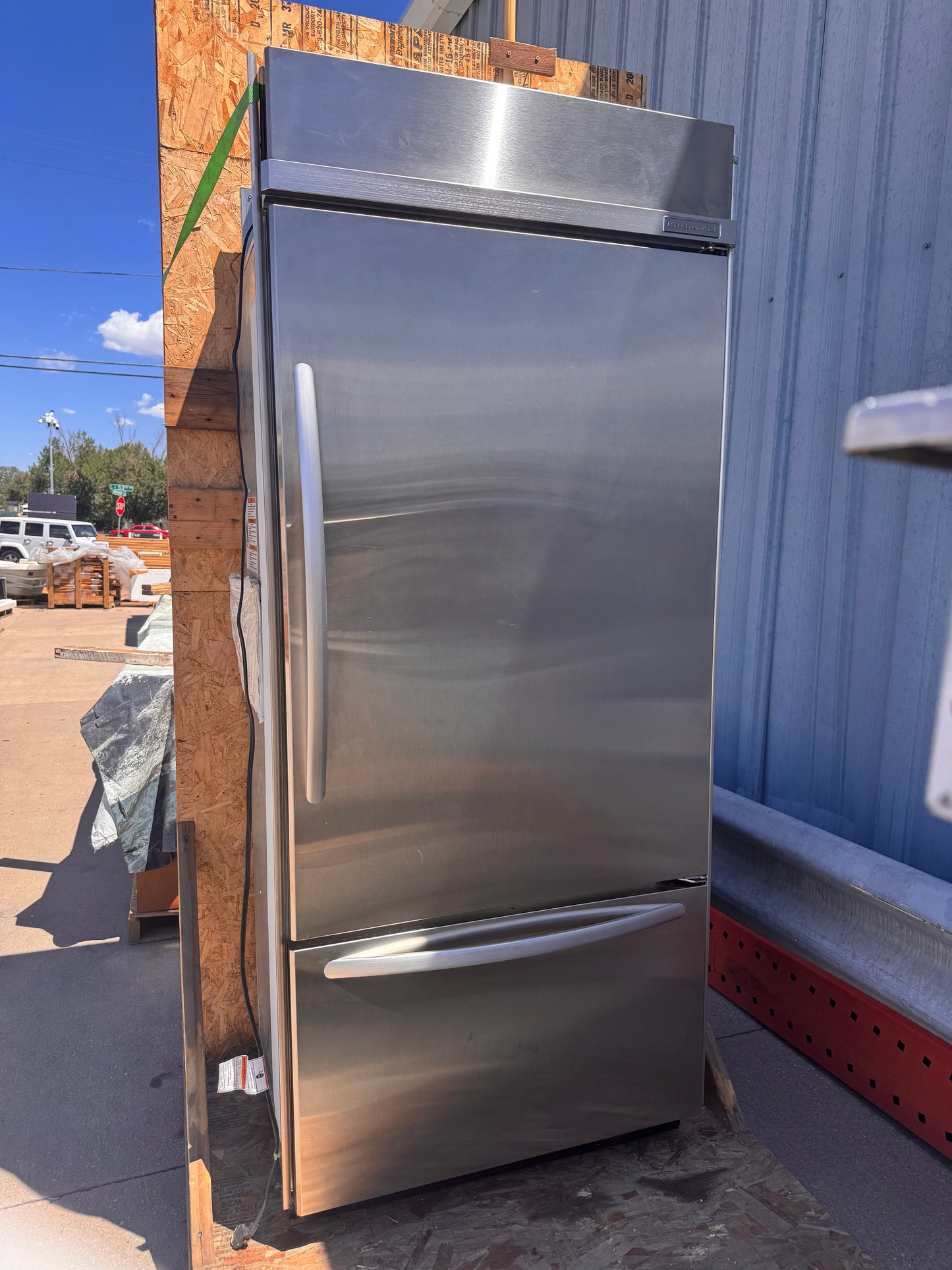 36in Reclaimed KitchenAid Built-In Refrigerator, Stainless Steel