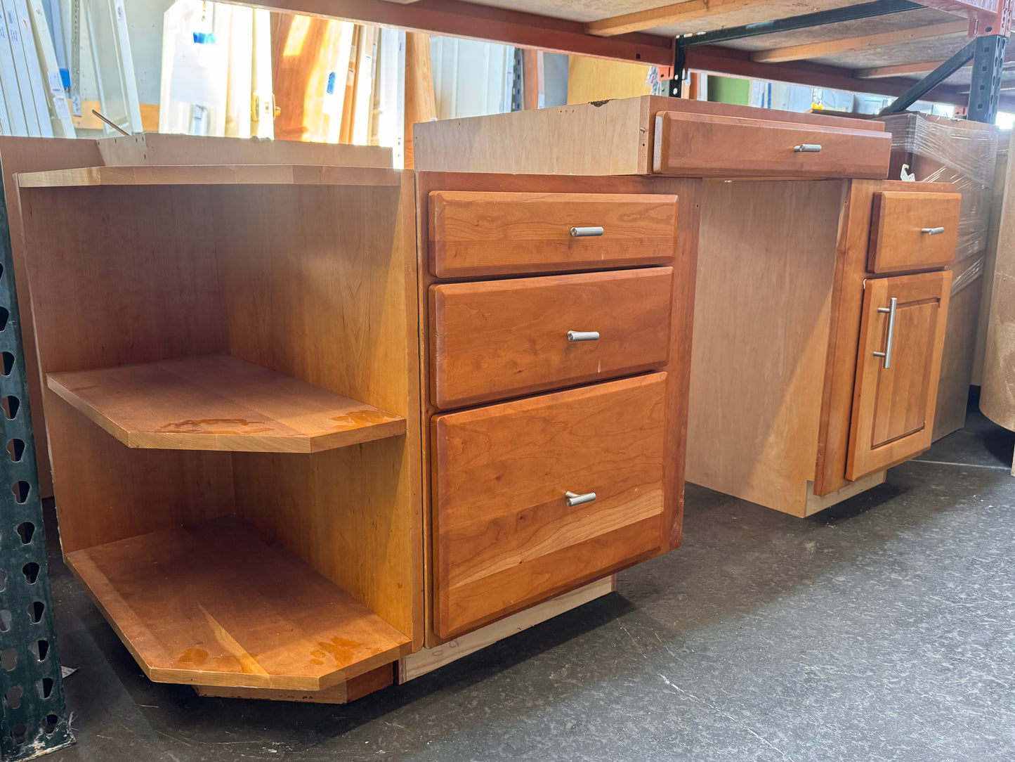 78in Reclaimed Desk Base, Oak Finish