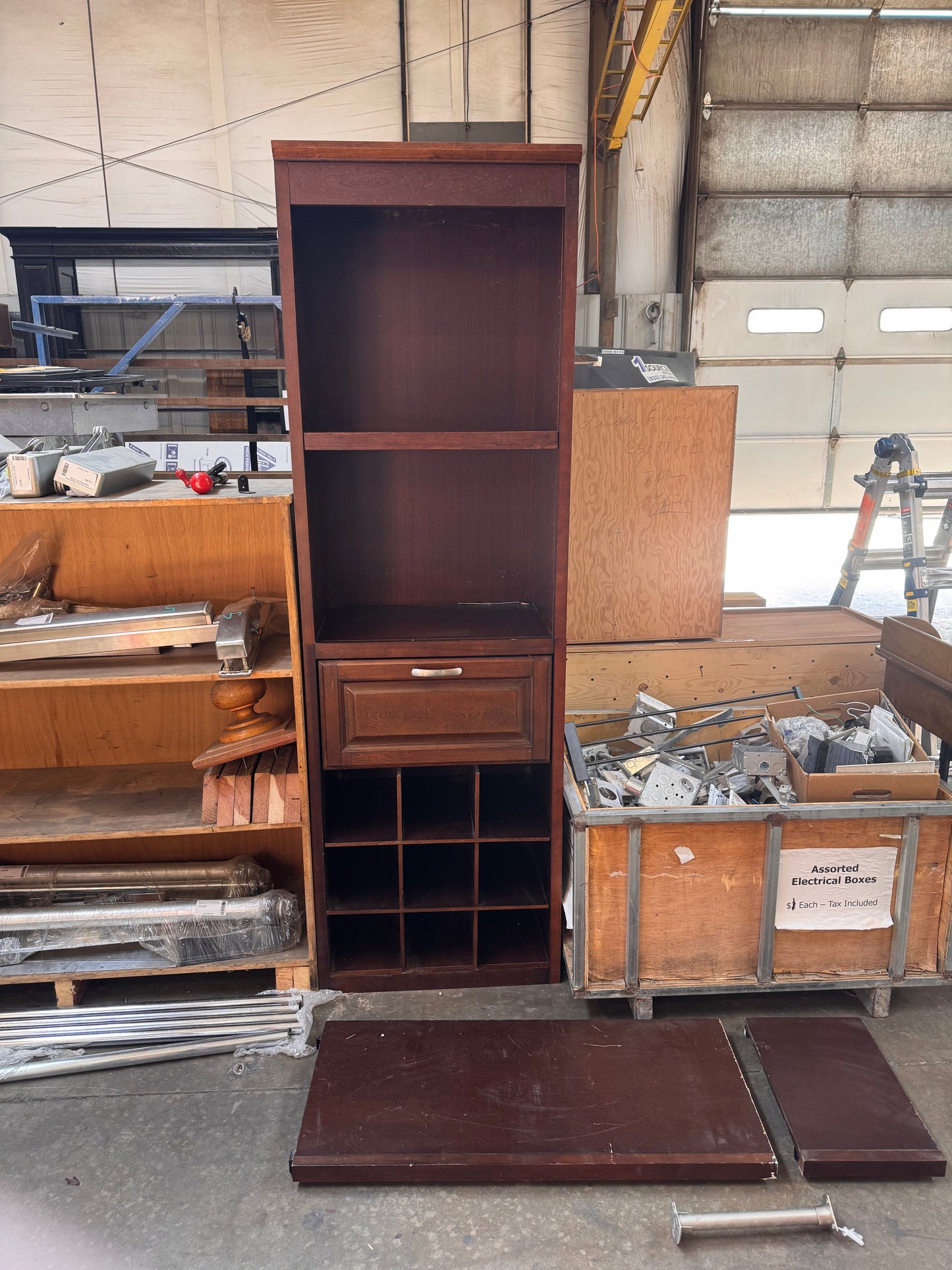 24in Display Cabinet, Dark Stained Finish