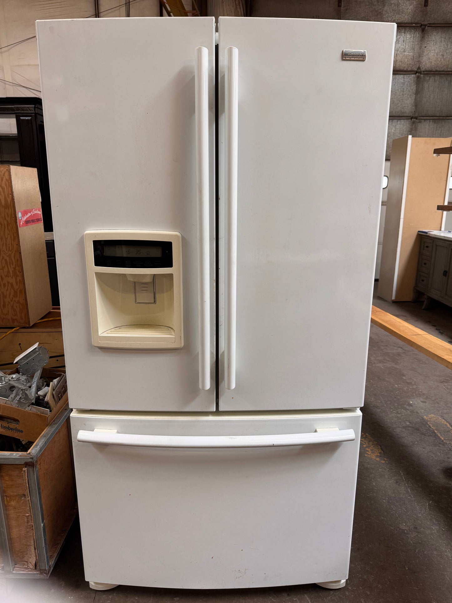 36in Kenmore Elite French Door Refrigerator, White