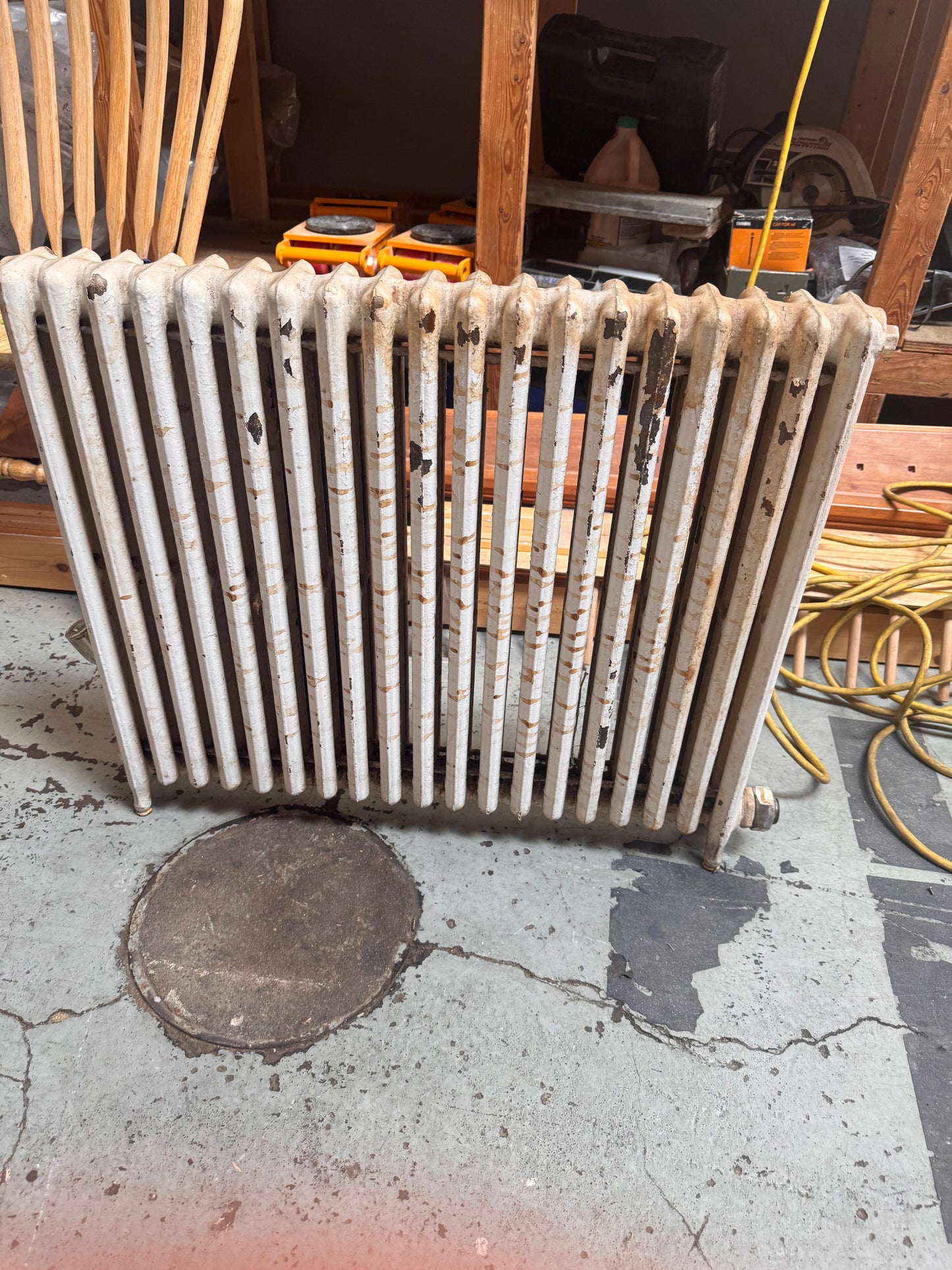 Reclaimed Cast Iron Hydronic Radiator, Column-Style