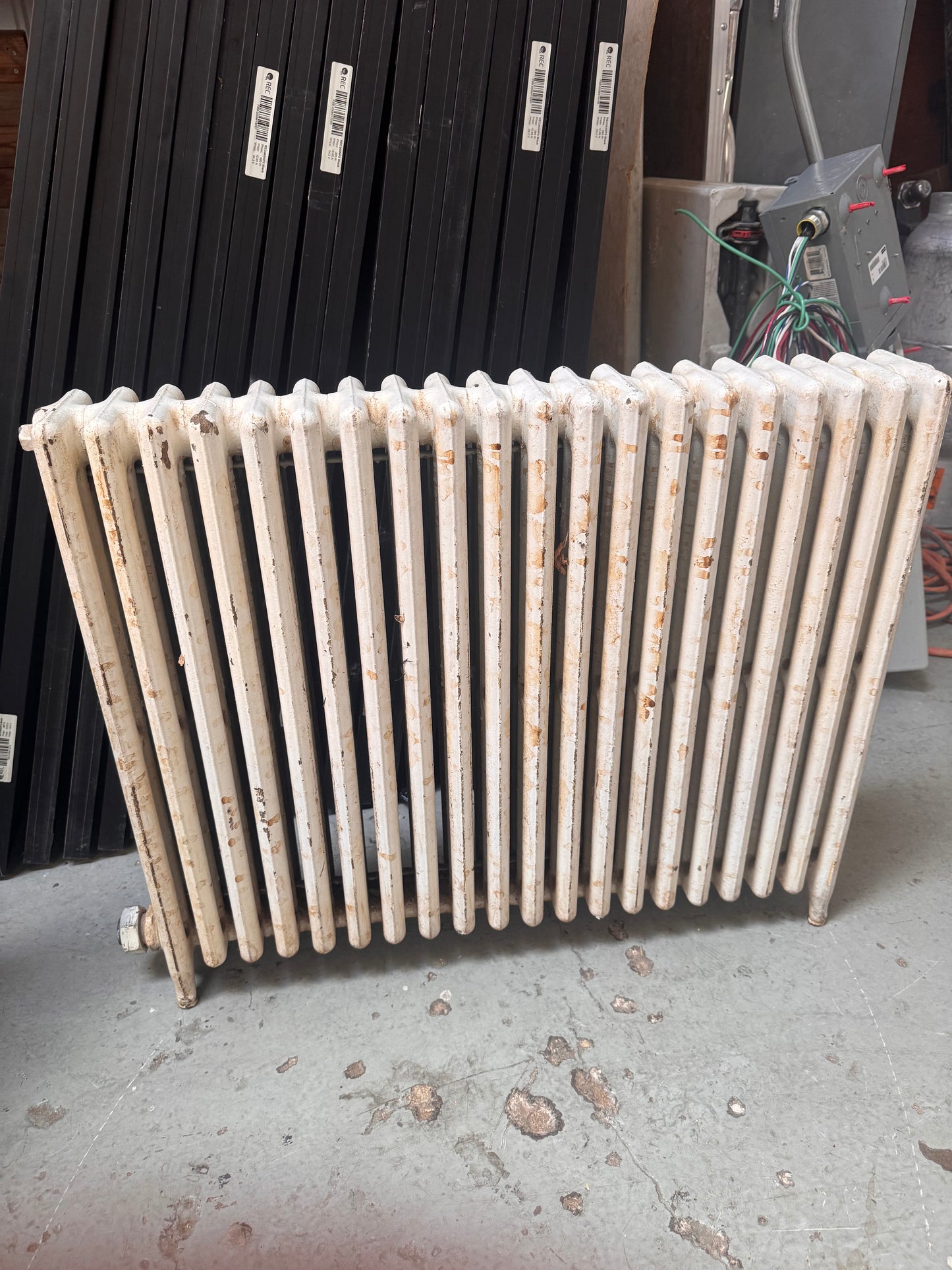 Reclaimed Cast Iron Hydronic Radiator, Column-Style