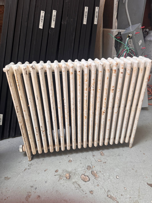 Reclaimed Cast Iron Hydronic Radiator, Column-Style