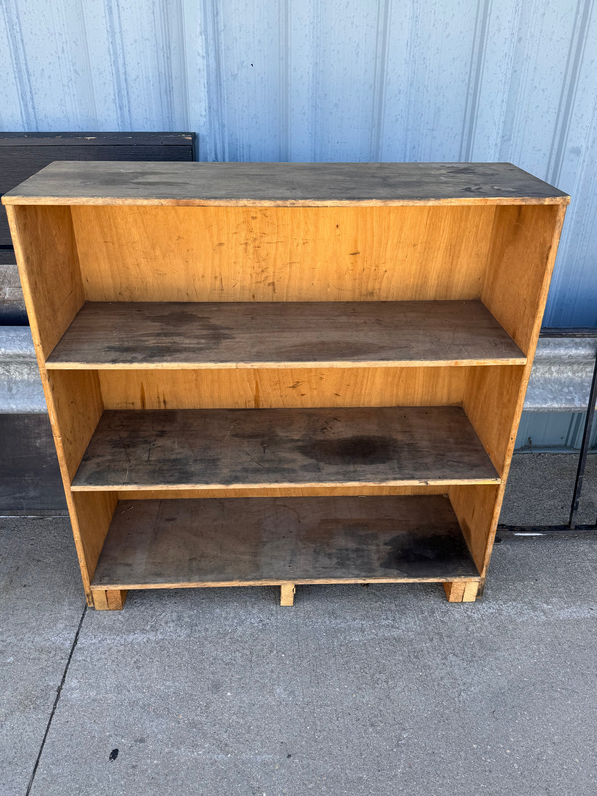 Reclaimed Wood Bookshelf, 3 Shelves