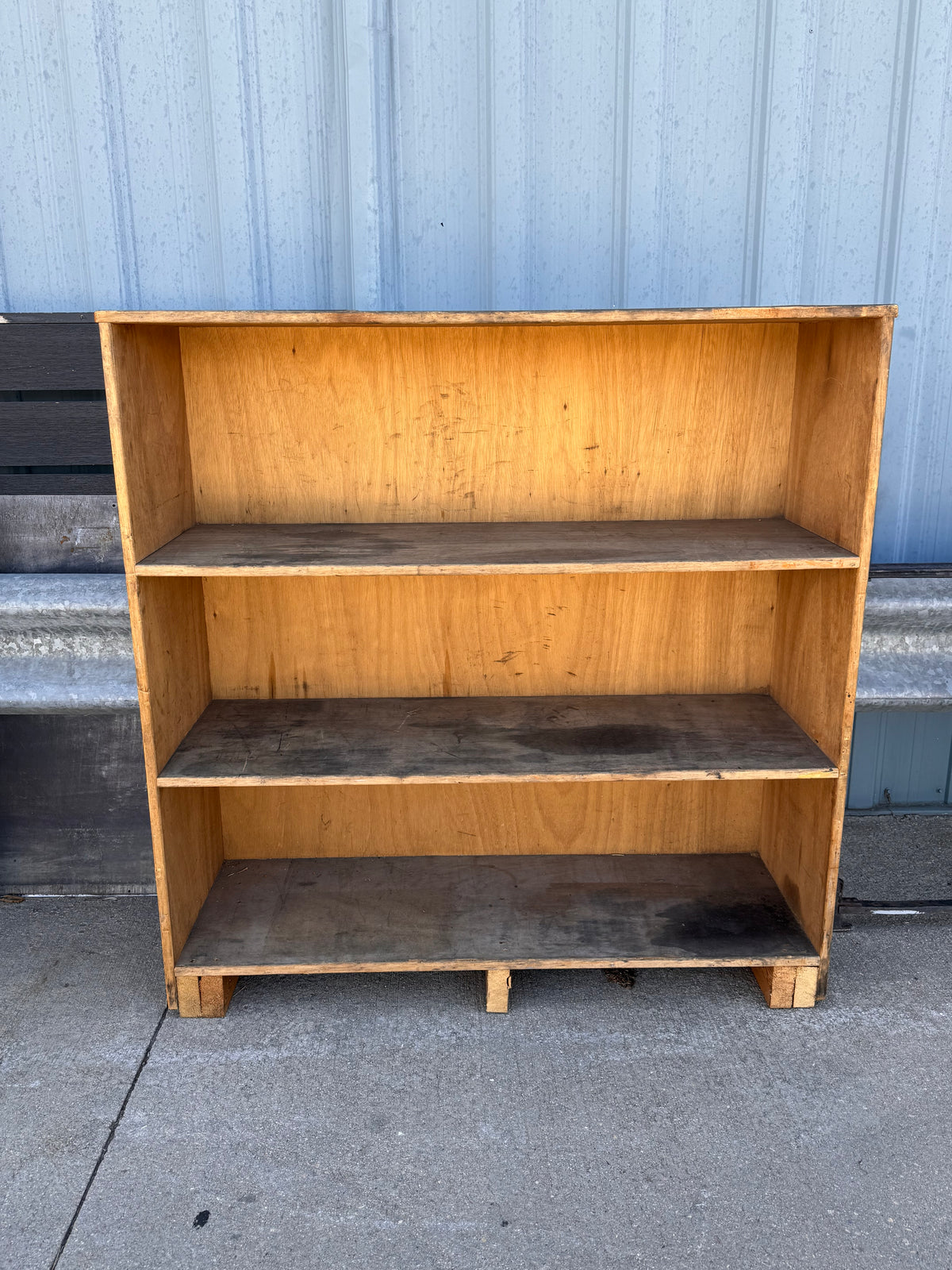 Reclaimed Wood Bookshelf, 3 Shelves