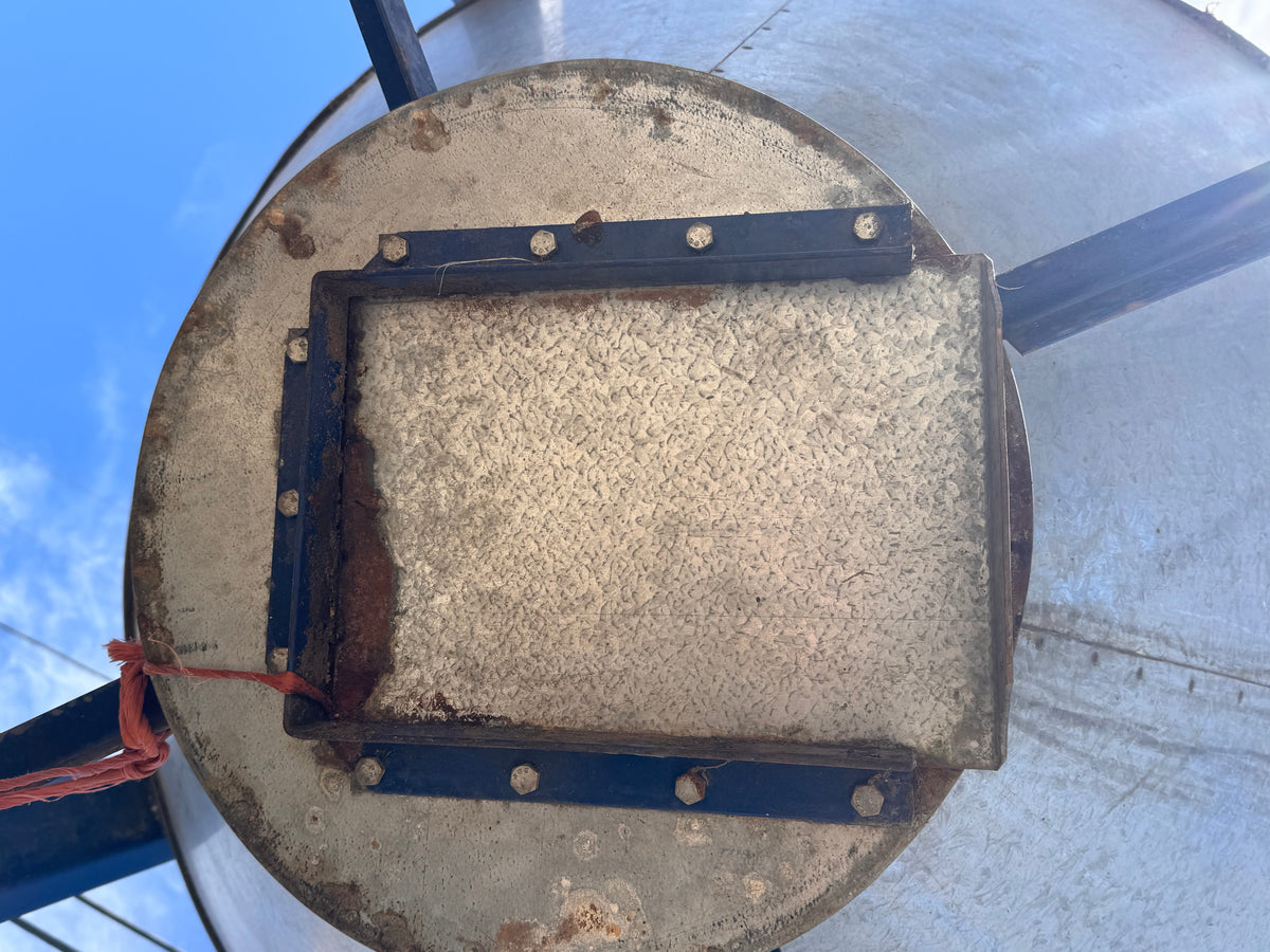 55" Diameter Reclaimed Behlen Galvanized Steel Bulk Bin / Hopper Silo