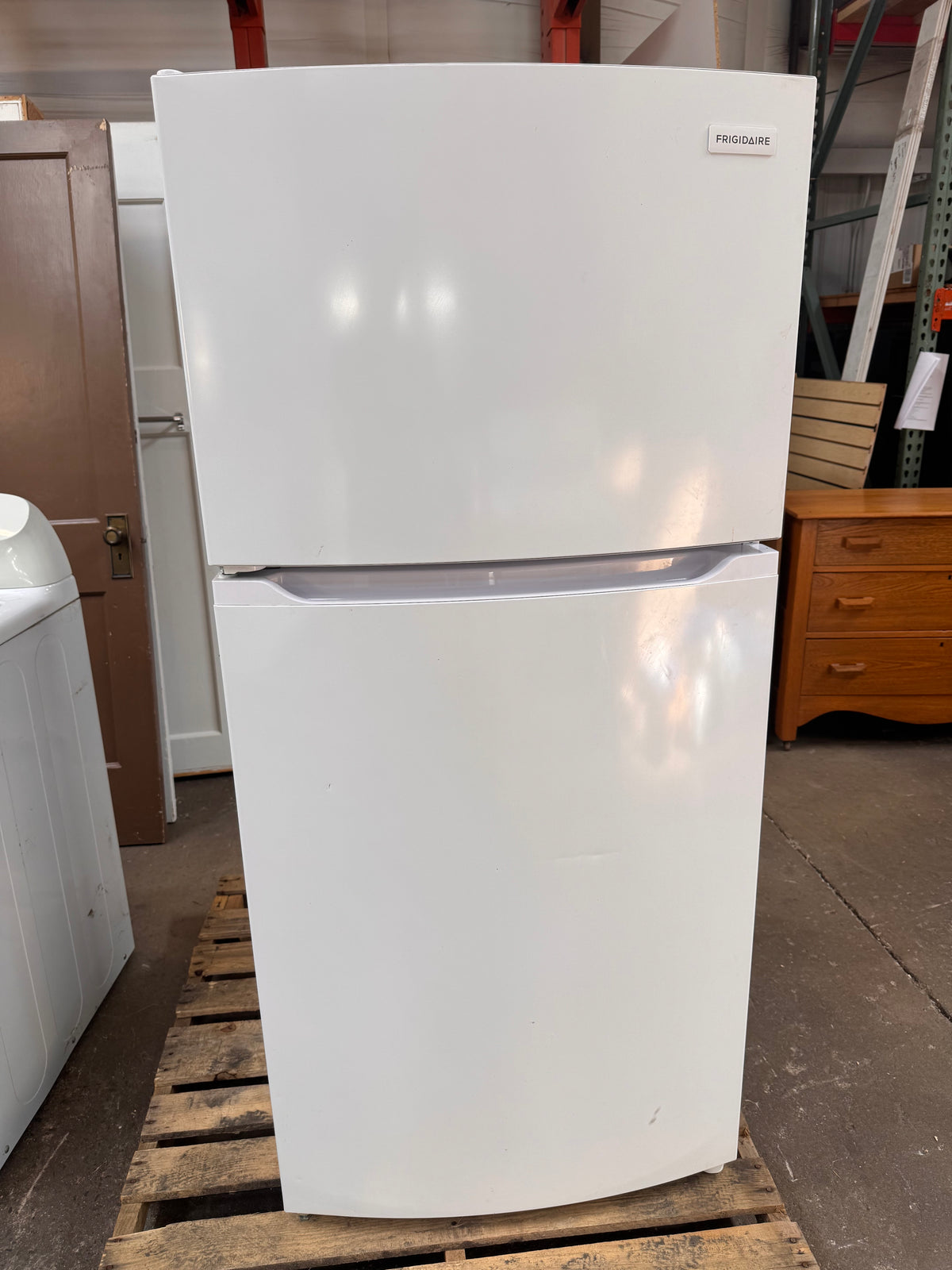 Reclaimed Frigidaire White Top Mount Freezer Refrigerator
