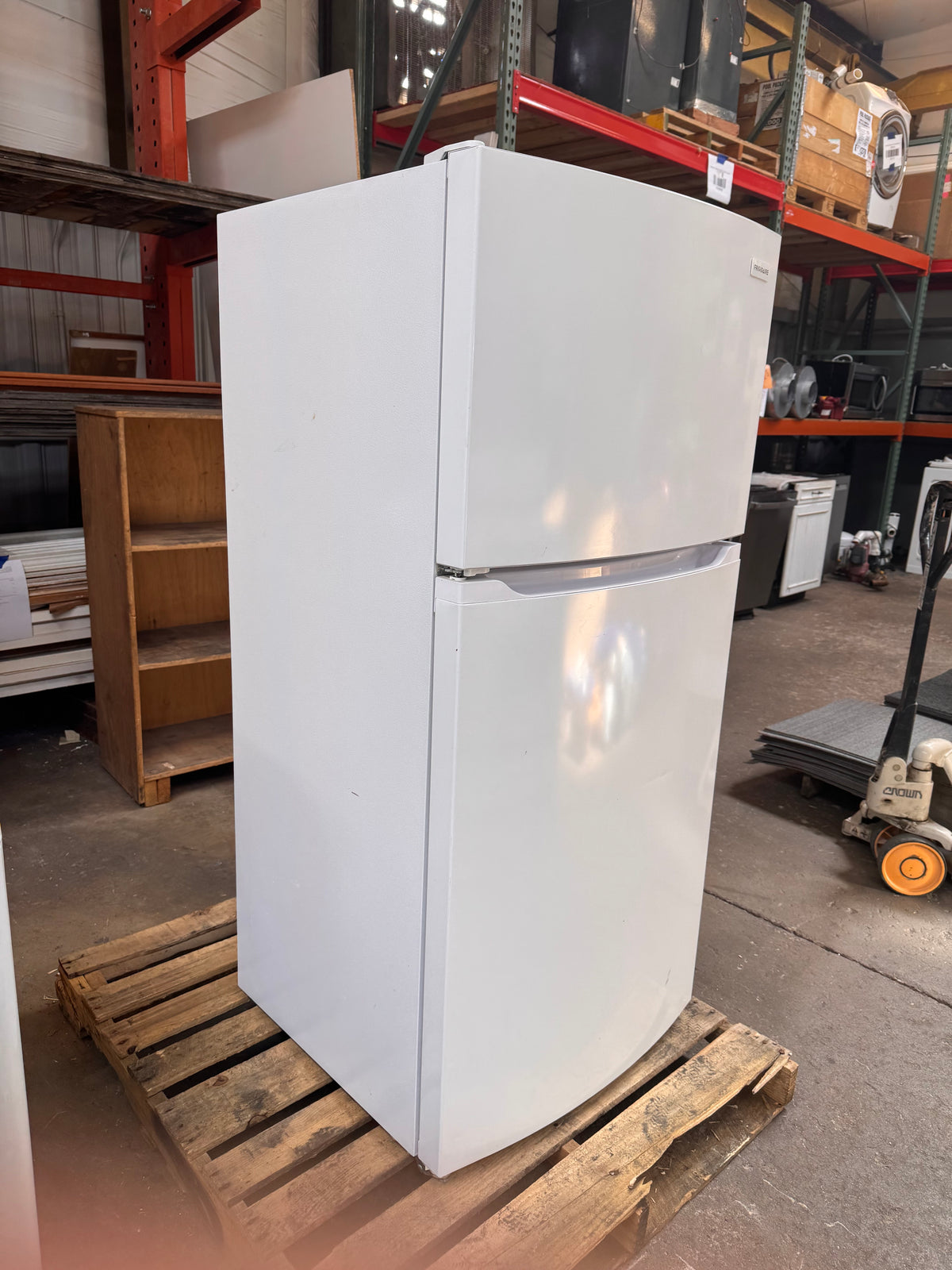 Reclaimed Frigidaire White Top Mount Freezer Refrigerator
