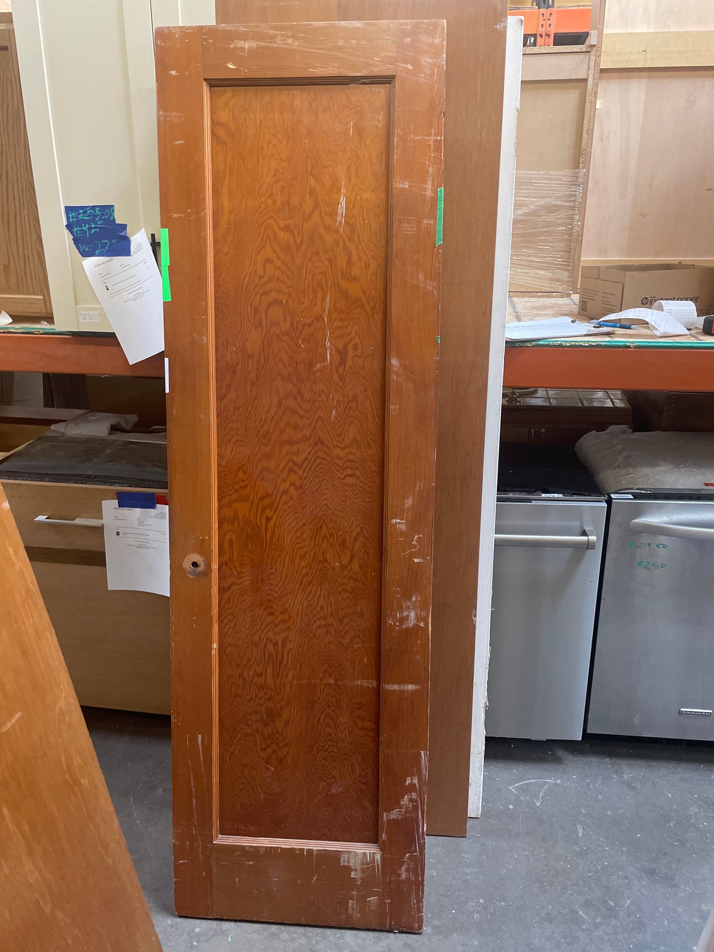 24” x 79” Solid Wood Interior Slab Door – Single Panel [#J218.14]