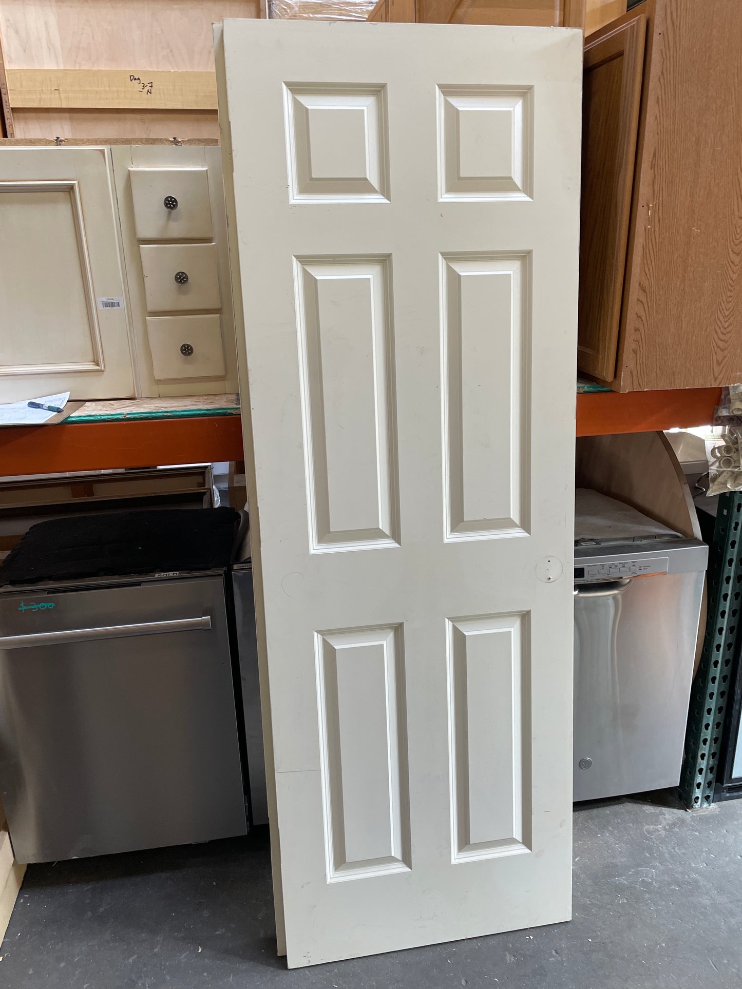 28x80 Interior Hollow 6 Panel Door, Right Swing, White [#J225.11]