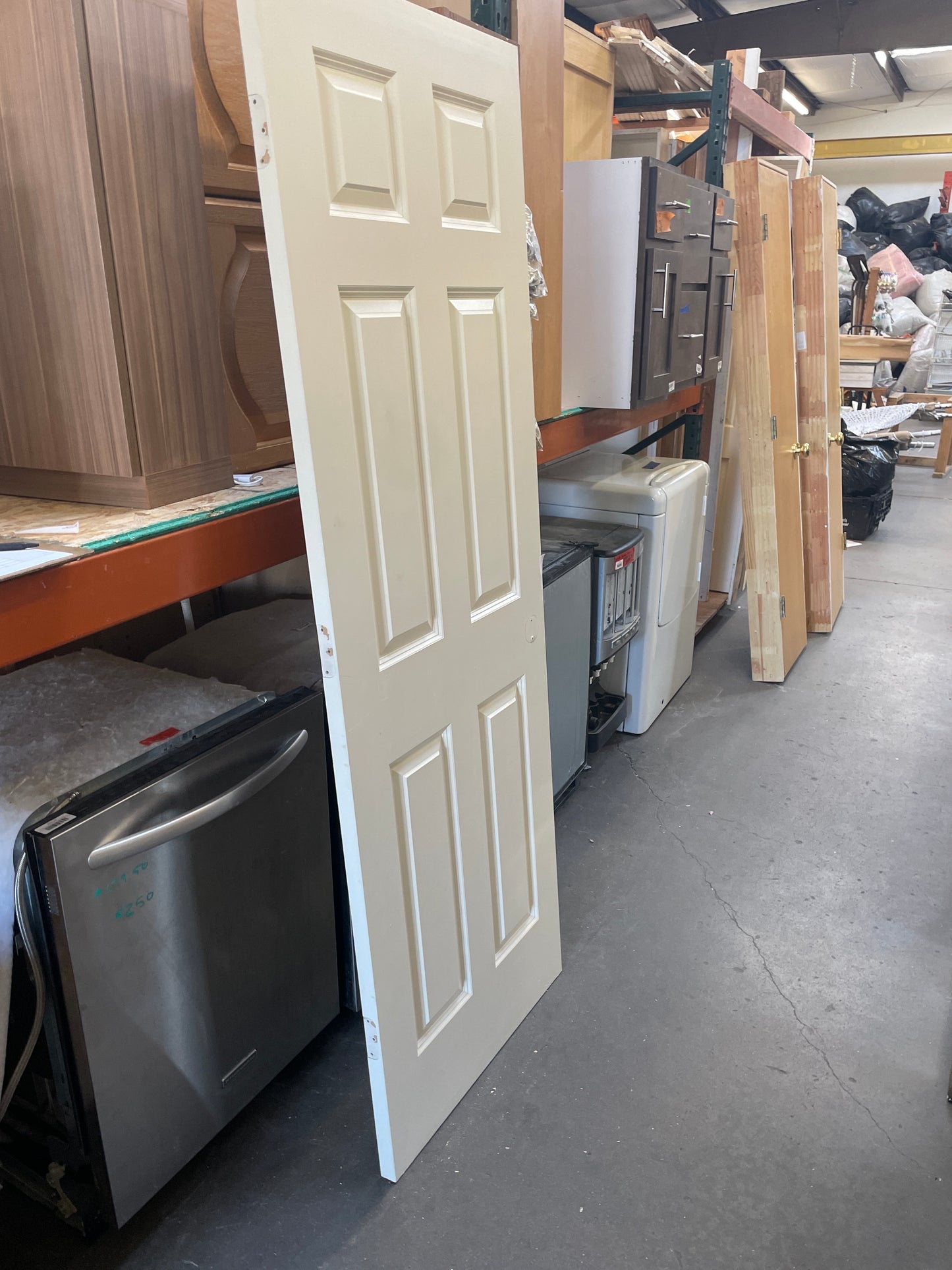 Interior Hollow Core 6 Panel Slab Door, White 28"x80" [#J225.13]