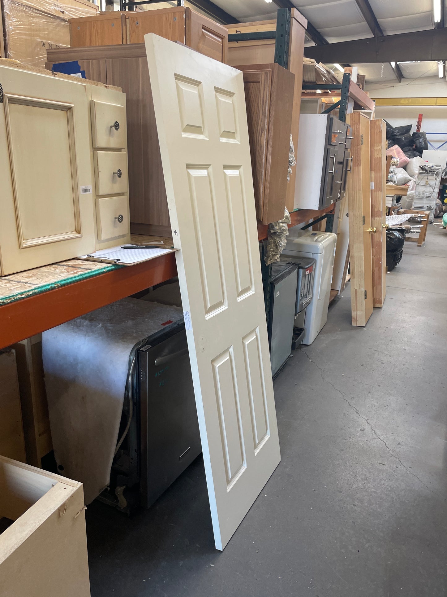 Interior Hollow Core 6 Panel Slab Door, White 28"x80" [#J225.13]