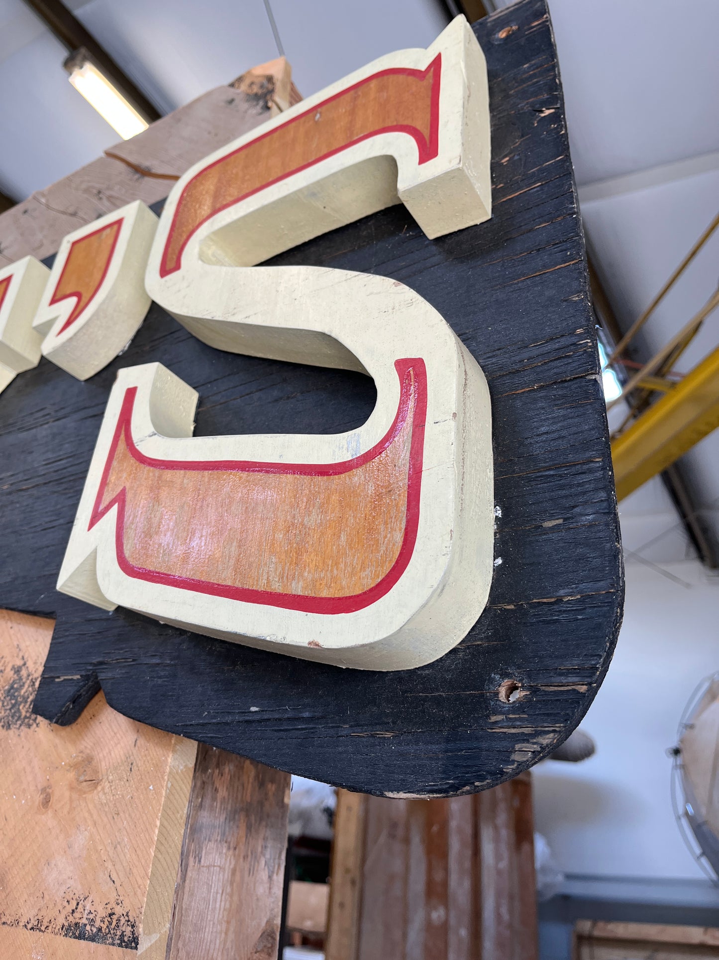 Large Vintage Style "COUNTRY'S" Wooden Sign – 7' 7" x 18 1/4" x 2" [1002.68]