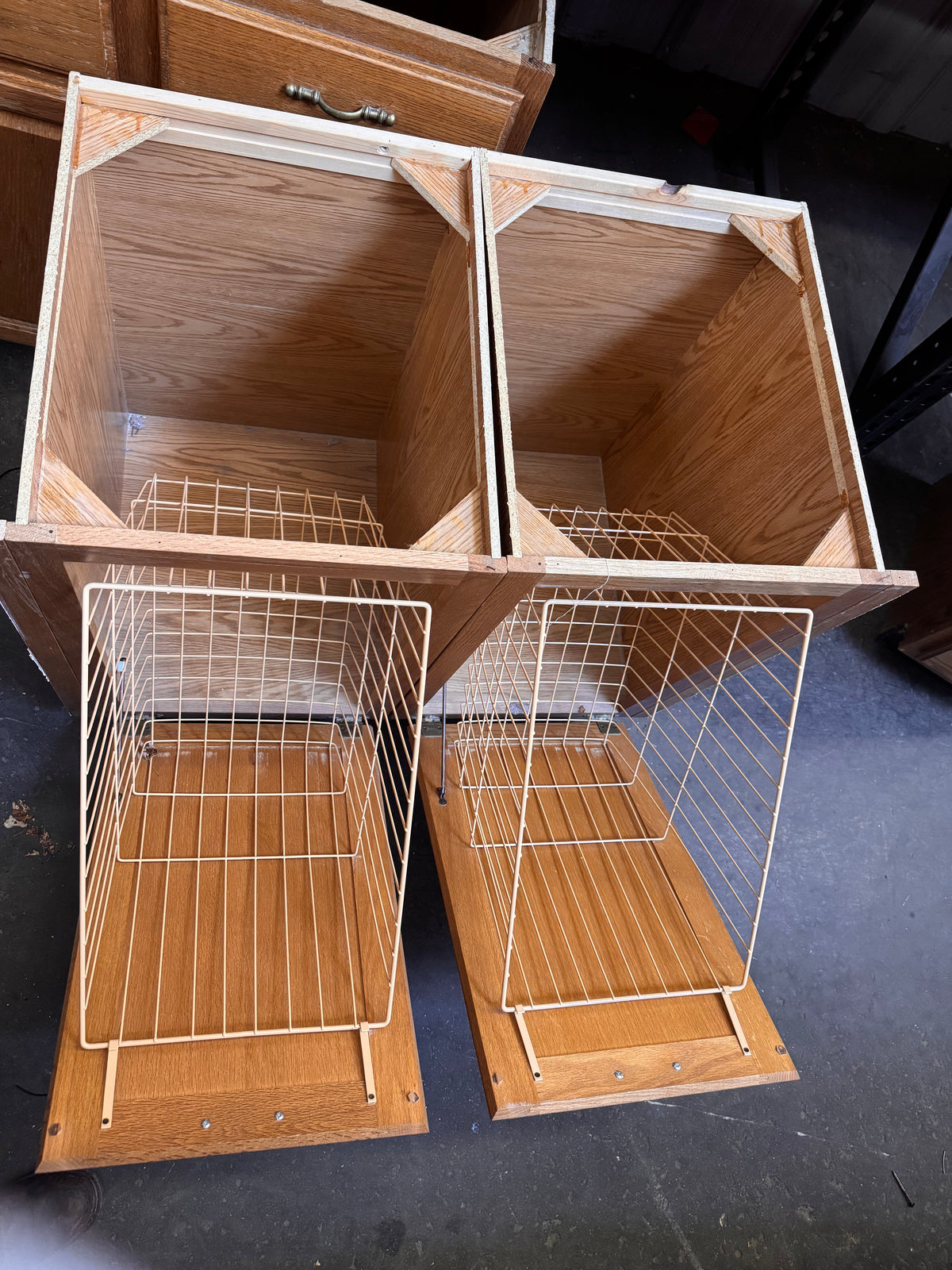 14.75ft Reclaimed Oak Kitchen Cabinet Set, 17-Piece Base and Upper