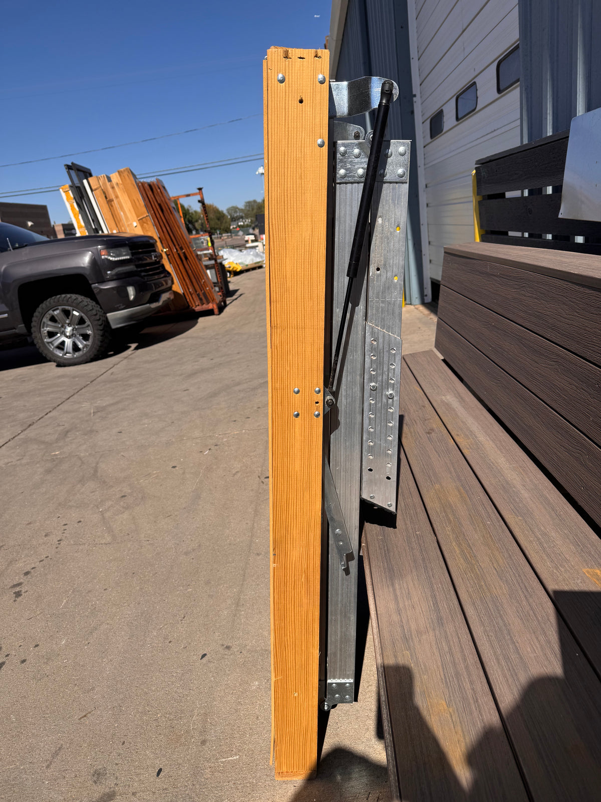 10ft Aluminum Reclaimed Attic Ladder, 21 3/4in x 54in Opening