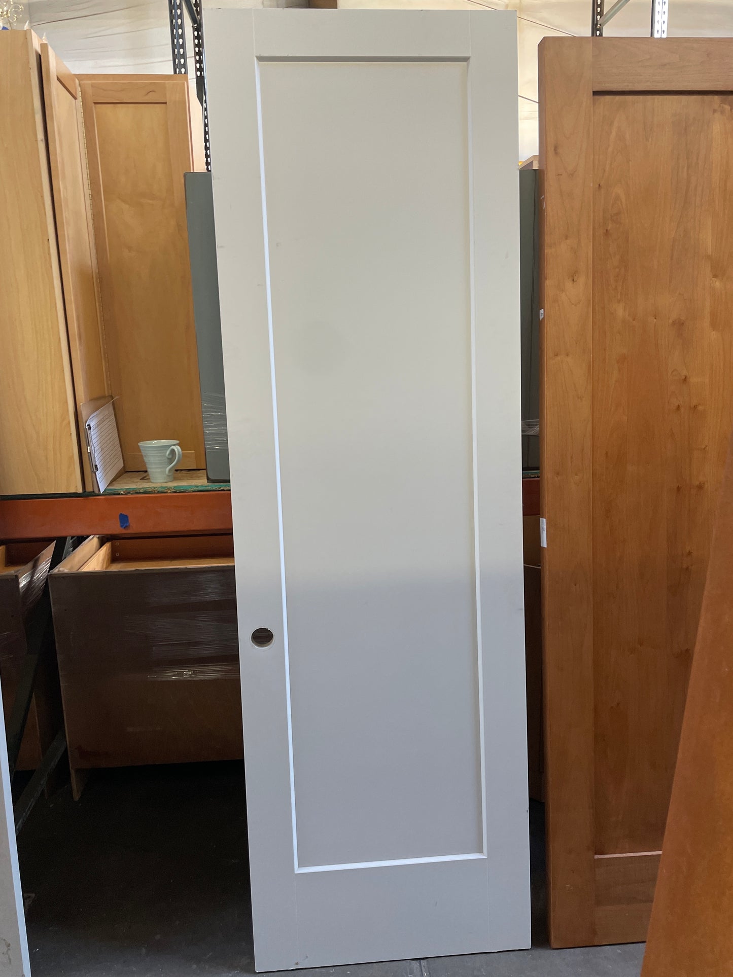 30x96 Interior Hollow Single Panel Door, Right Swing, White [#J311.13]