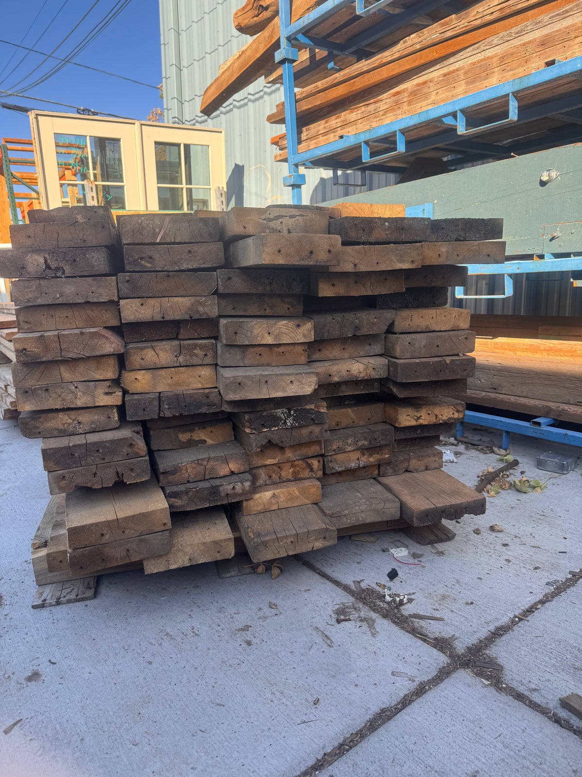 2"×8" Reclaimed Barn Beams, 2ft Length, 75 Boards