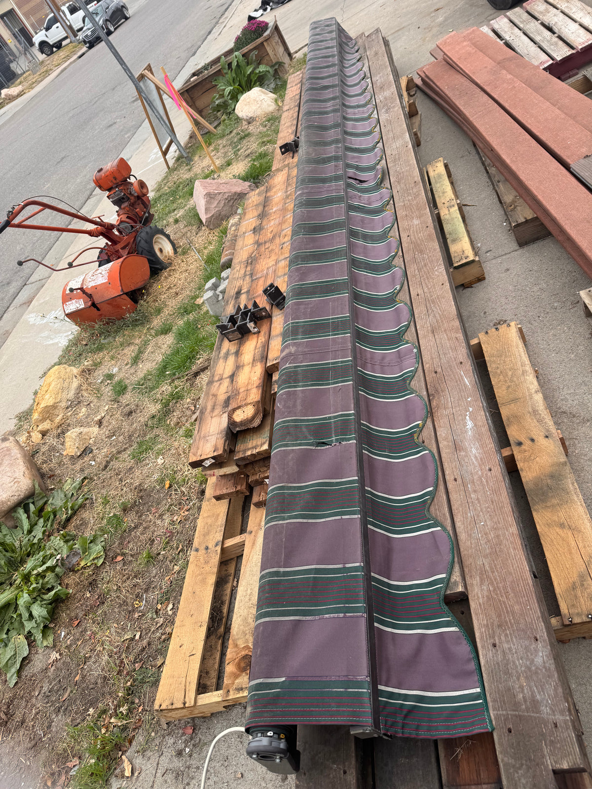 Reclaimed 18 Ft Electric Retractable Awning for RV or Mobile Home