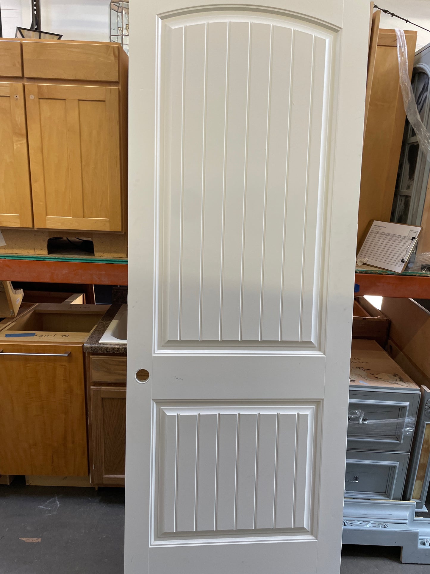 36x96 LHS Interior Solid 2 Panel Slab Door, White [#J325.06]