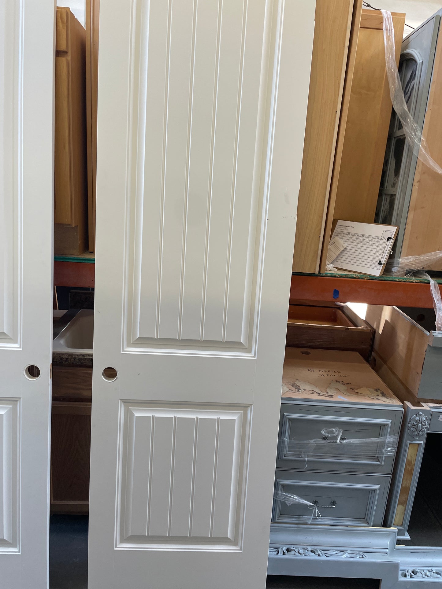28x96 LHS Interior Solid 2 Panel Slab Door, White [#J325.07]