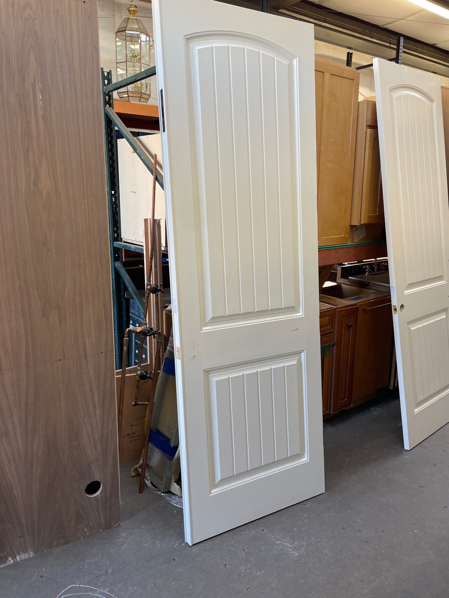 32x96 LHS Interior Solid 2 Panel Slab Door, White [#J325.09]