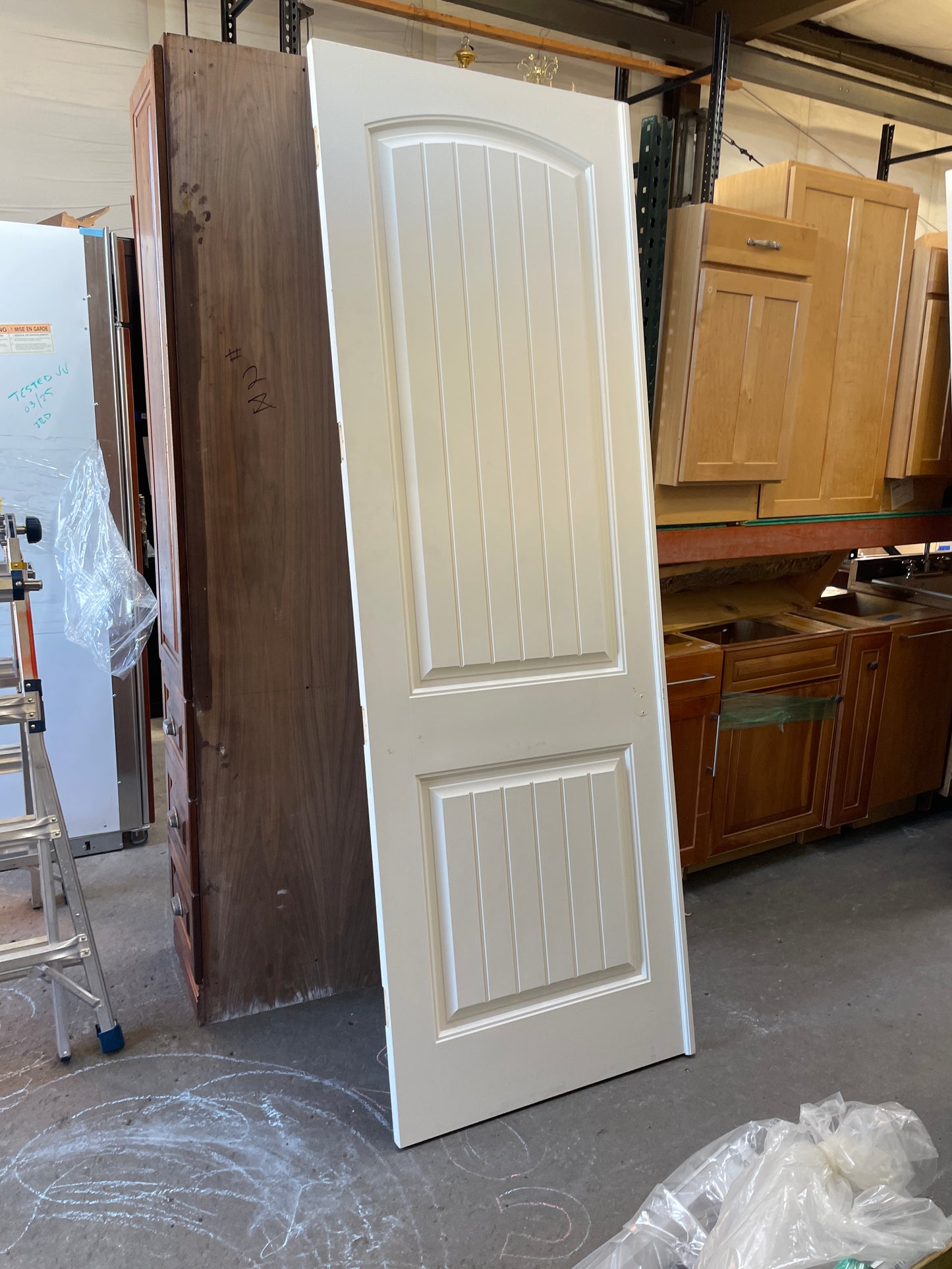 32x96 LHS Interior Solid 2 Panel Slab Door, White [#J325.09]