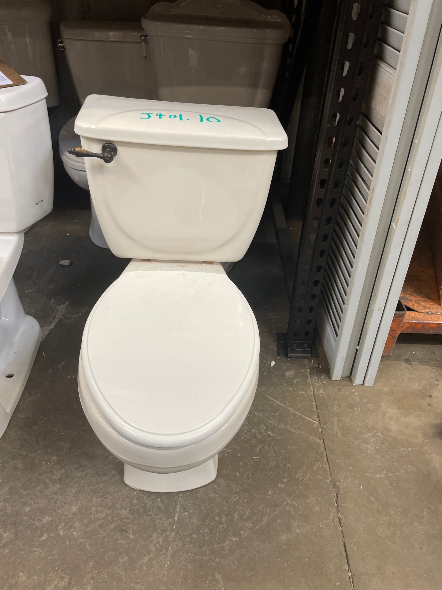 Vitramax Elongated Two-Piece Single Flush Toilet, Cream [#J401.10]