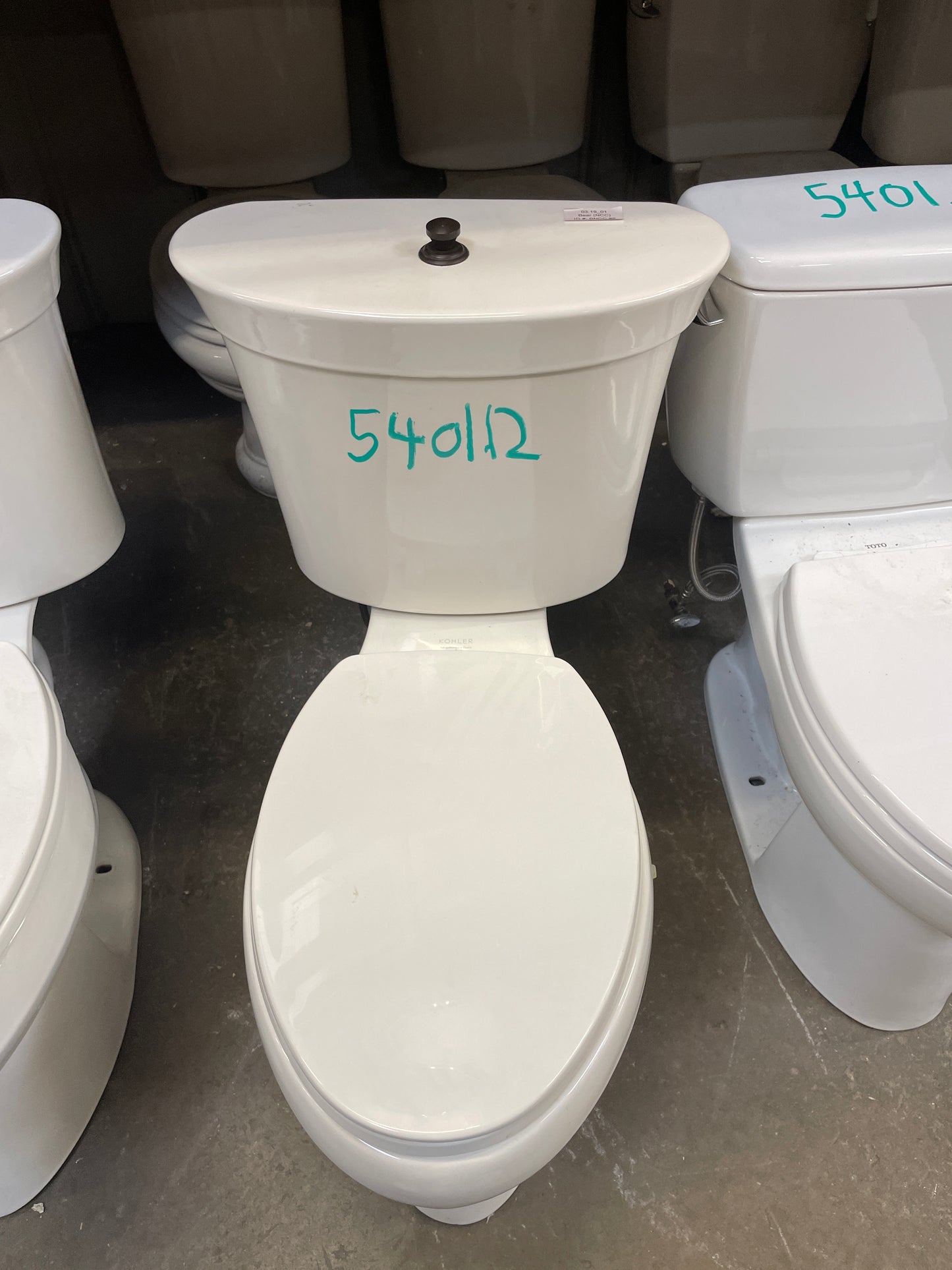 Kohler Elongated Two-Piece Single Flush Toilet, Cream [#J401.12]