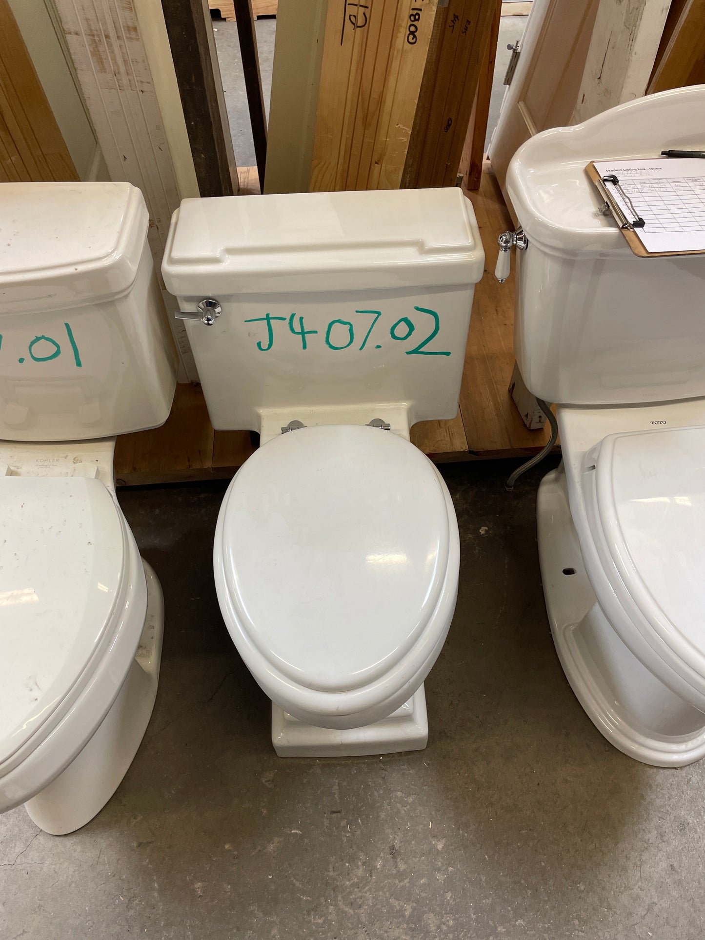 Elongated One-Piece Single Flush Toilet, White [#J407.02]